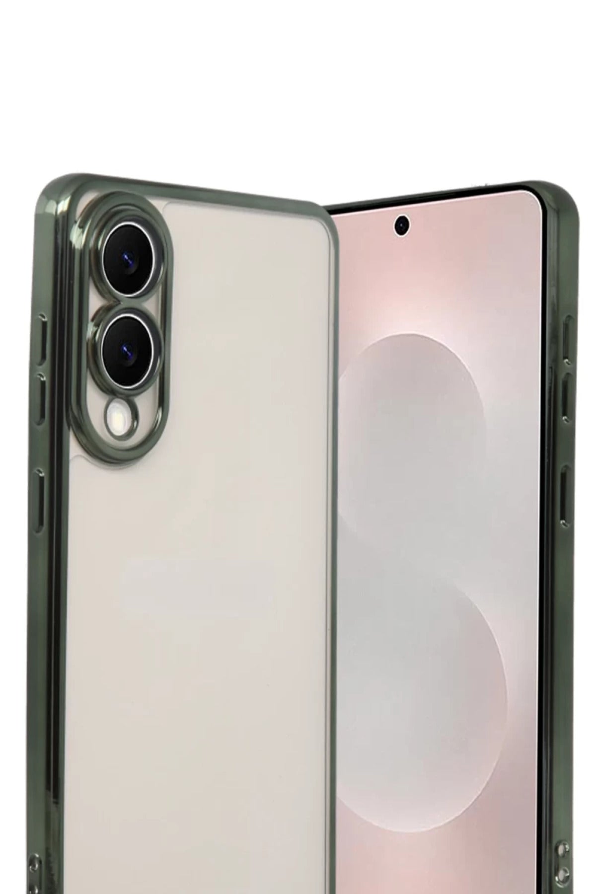 Samsung Galaxy S25 Uyumlu Edge Lensli Silikon - Yeşil
