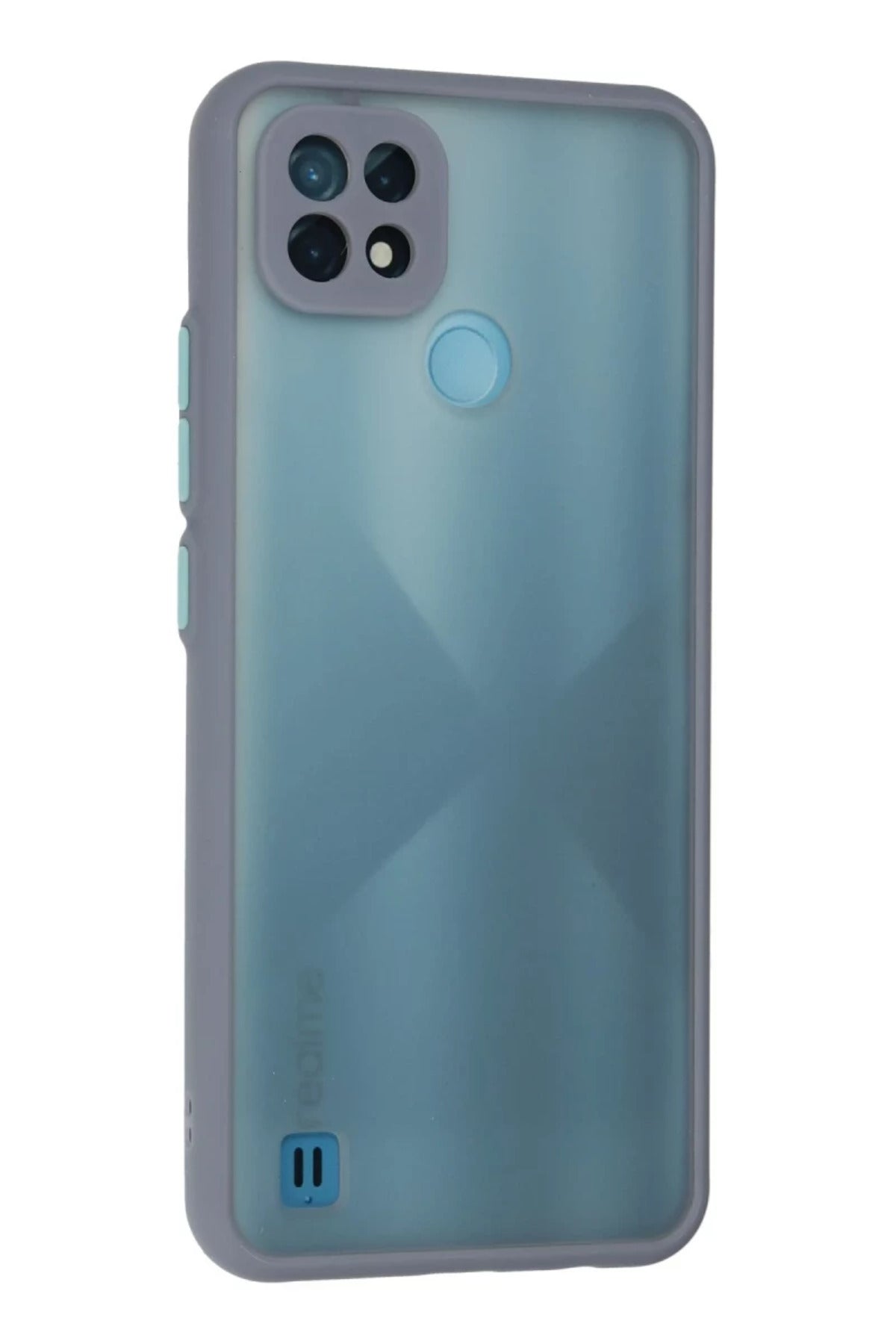 Realme C21 Uyumlu Kılıf Montreal Silikon Kapak - Gri