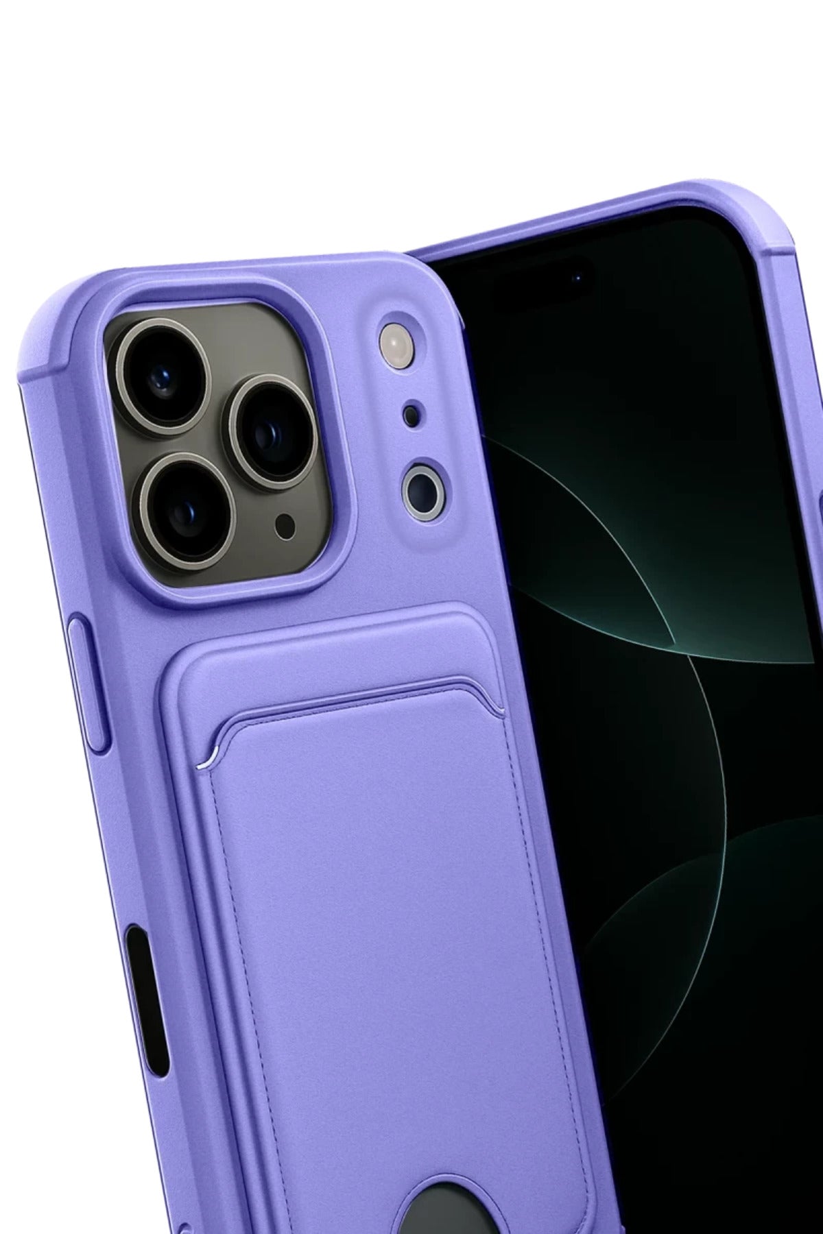 Apple iPhone 17 Pro Max Uyumlu Kelvin Kartvizitli Silikon - Lila
