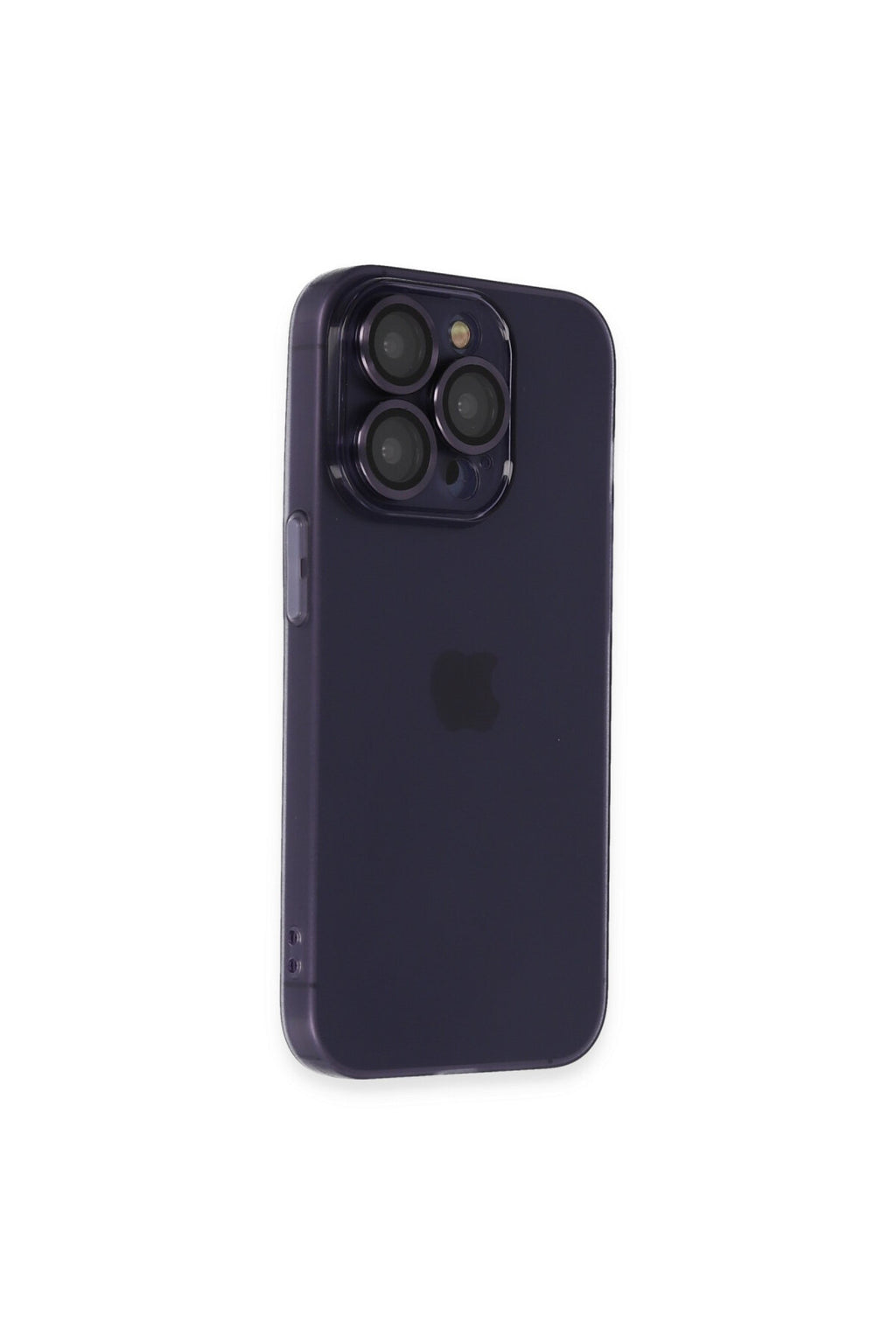 Apple iPhone 14 Pro Max Uyumlu Kılıf Luko Lens Silikon - Derin Mor