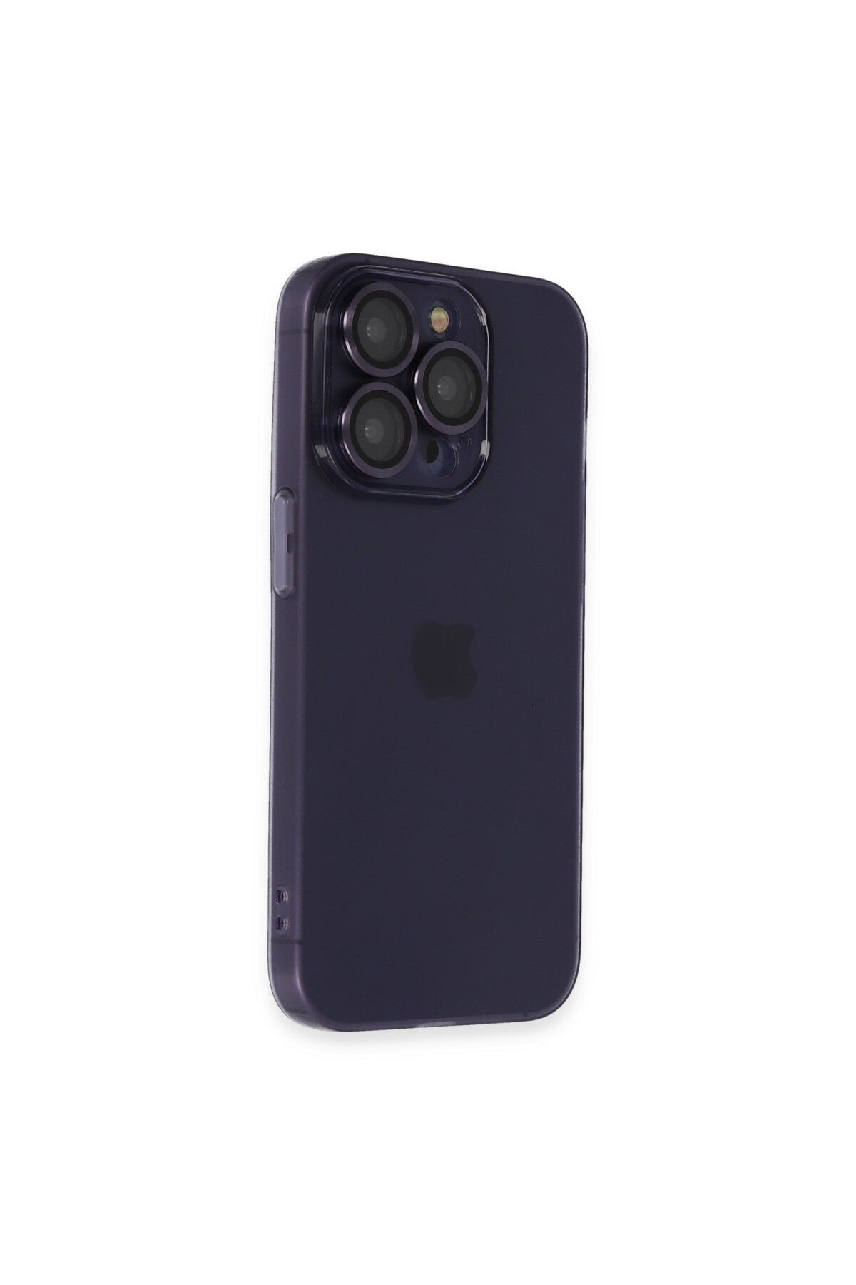 Apple iPhone 14 Pro Max Uyumlu Kılıf Luko Lens Silikon - Derin Mor