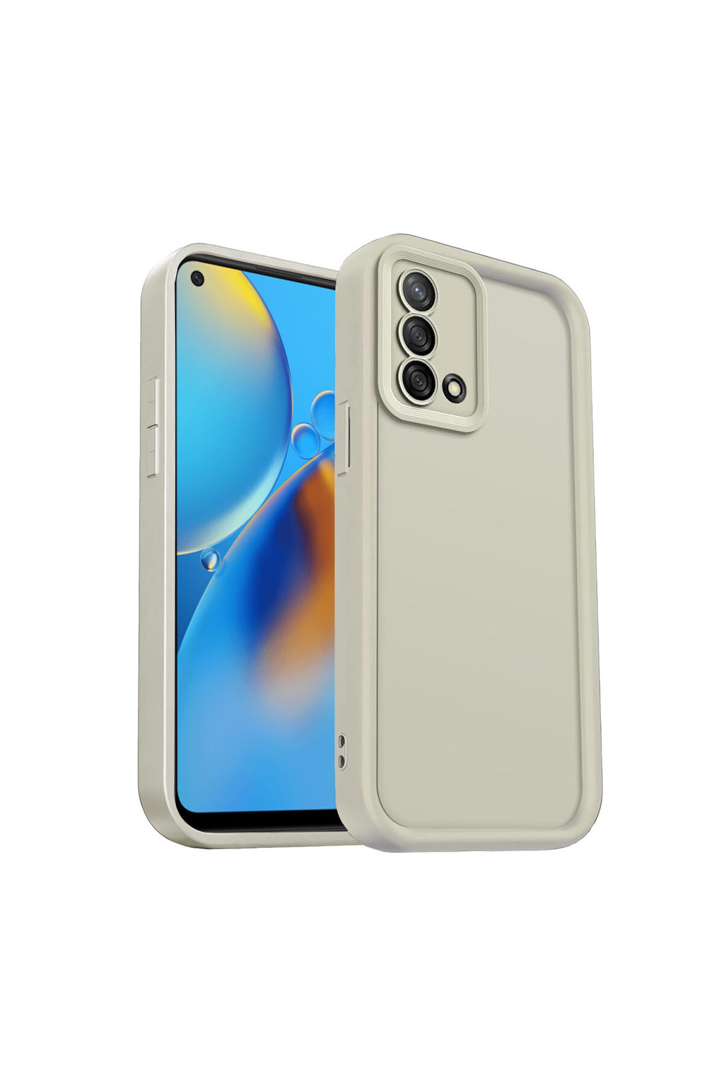 Oppo A74 4G Uyumlu Kılıf Viera Silikon - Krem