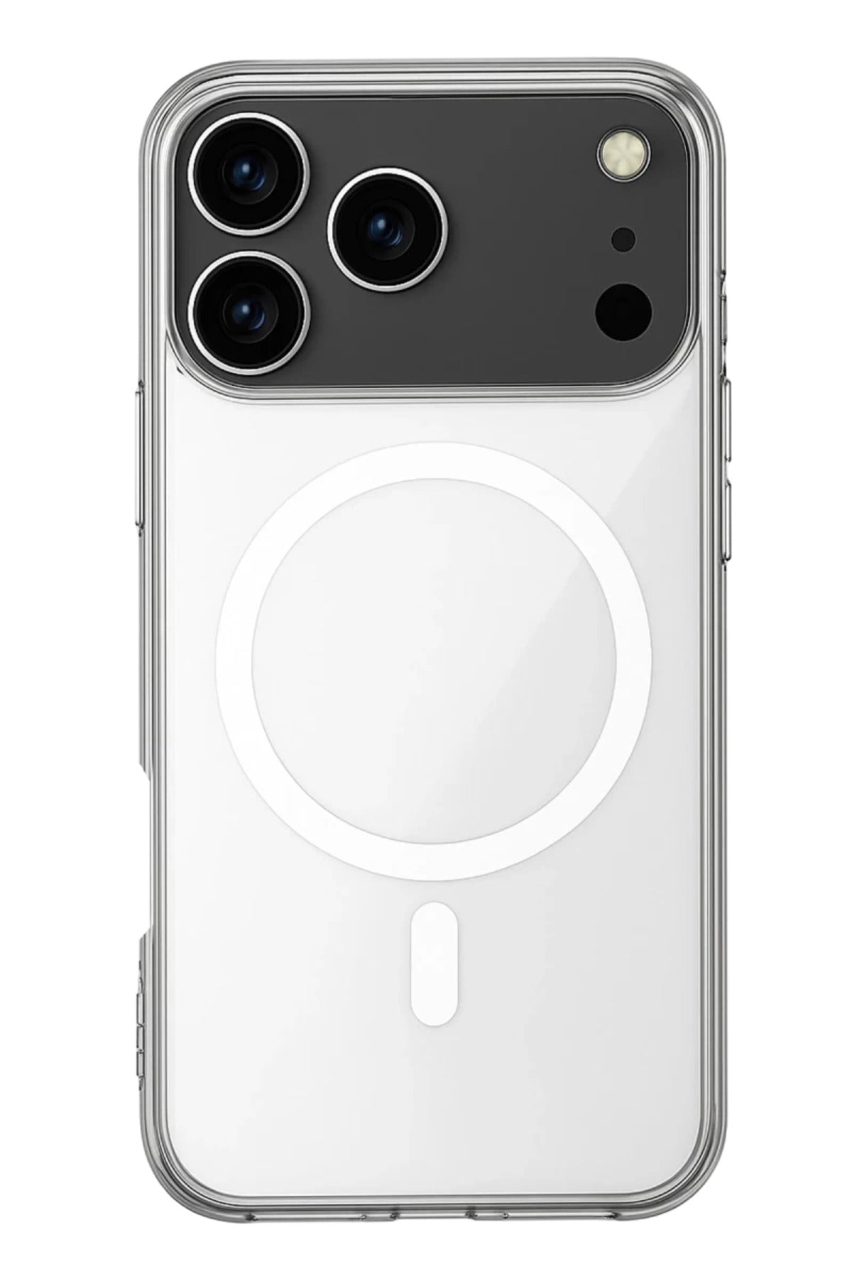 Apple iPhone 17 Pro Max Uyumlu Kılıf Magneticsafe Şeffaf Silikon - Şeffaf