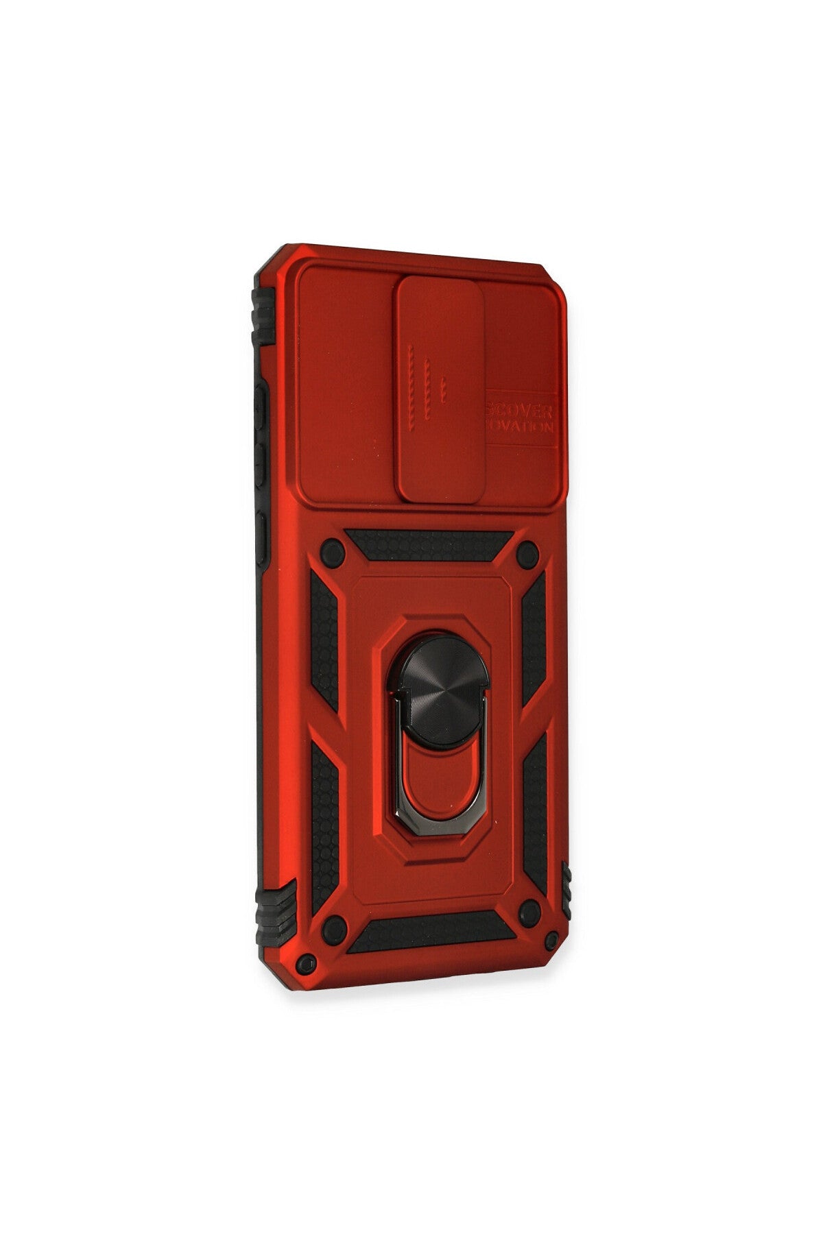 Xiaomi Redmi Note 8 Pro Uyumlu Kılıf Pars Lens Yüzüklü Silikon - Kırmızı