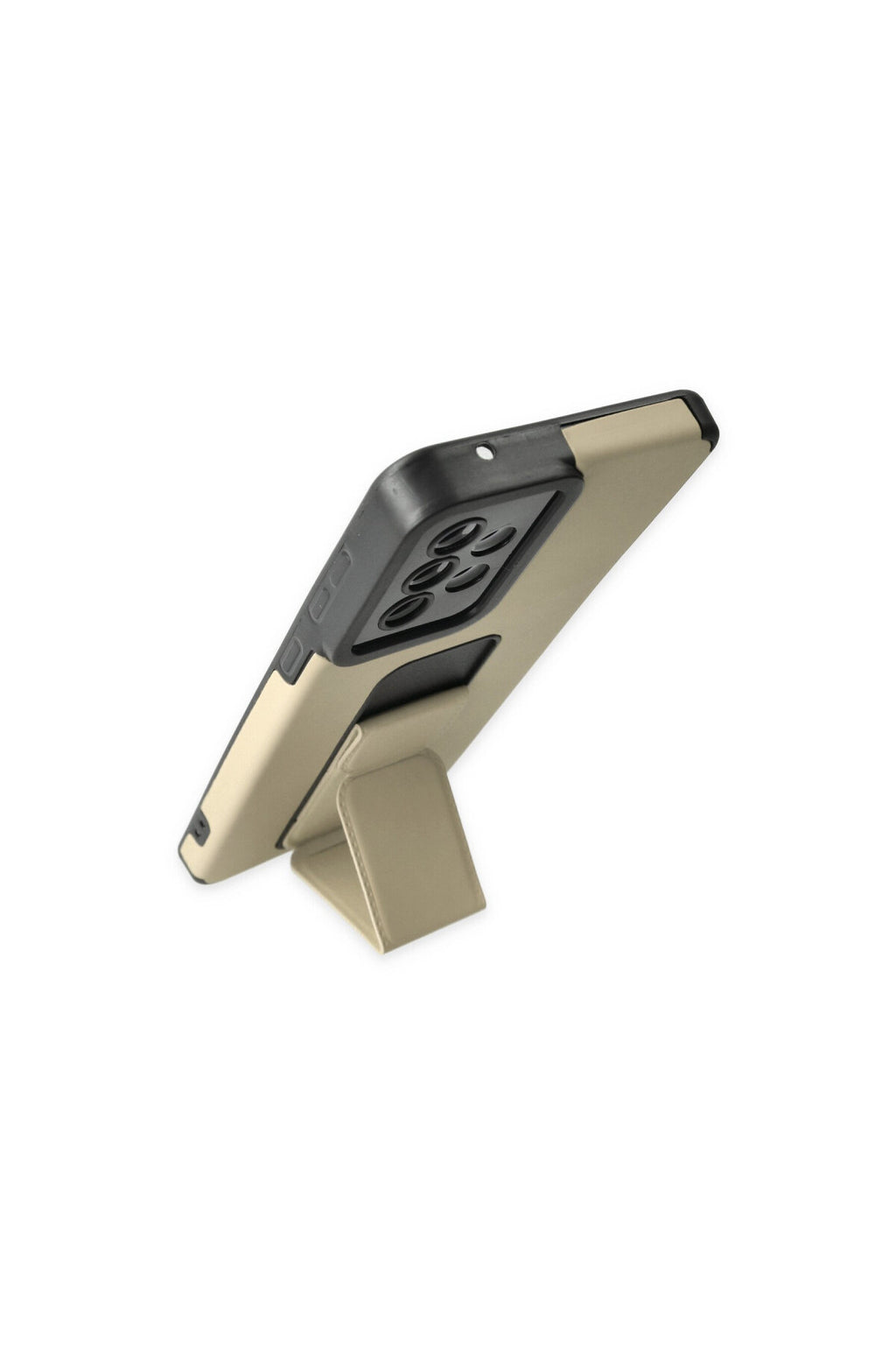 Samsung Galaxy A33 5G Uyumlu Kılıf Mega Standlı Silikon - Gold