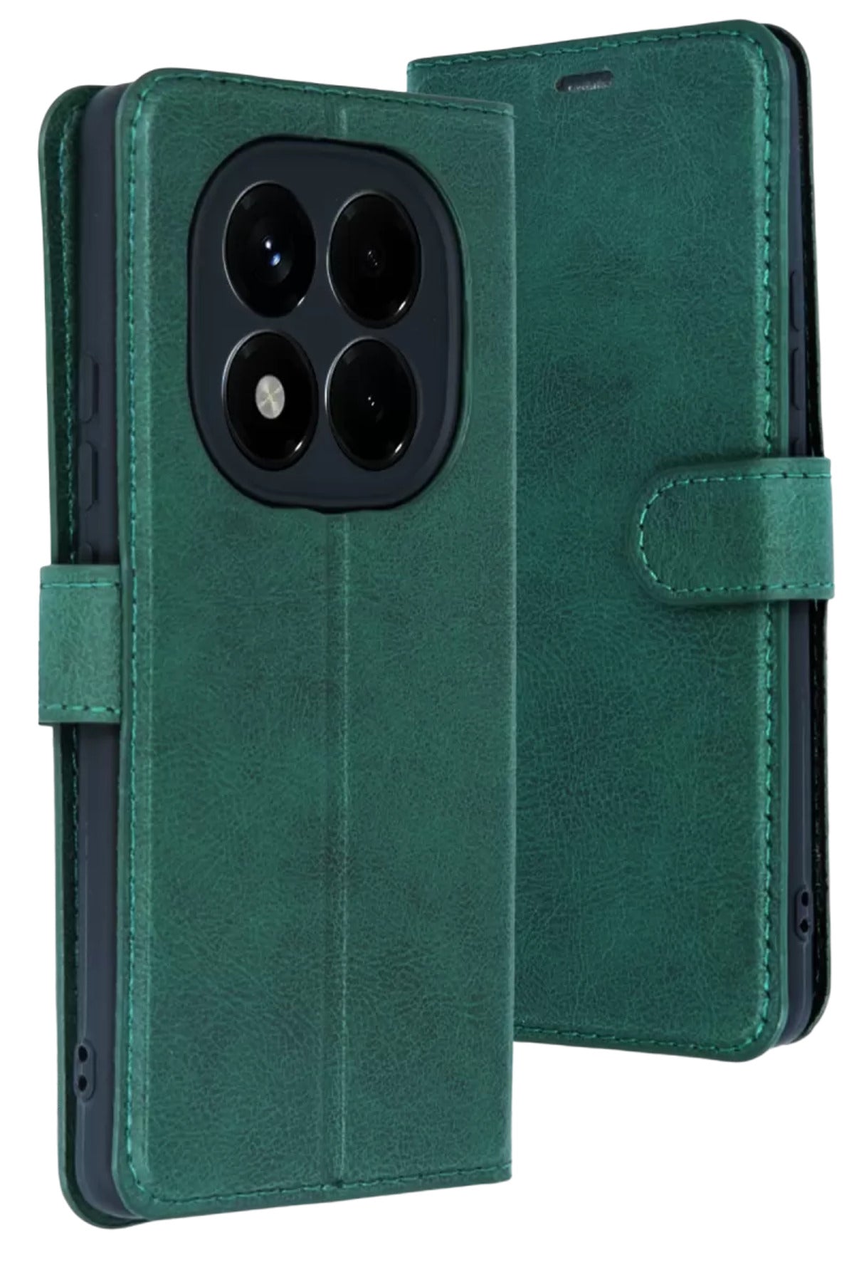 Xiaomi Redmi Note 15 4G Uyumlu Trend S Plus Kapaklı Kılıf - Yeşil