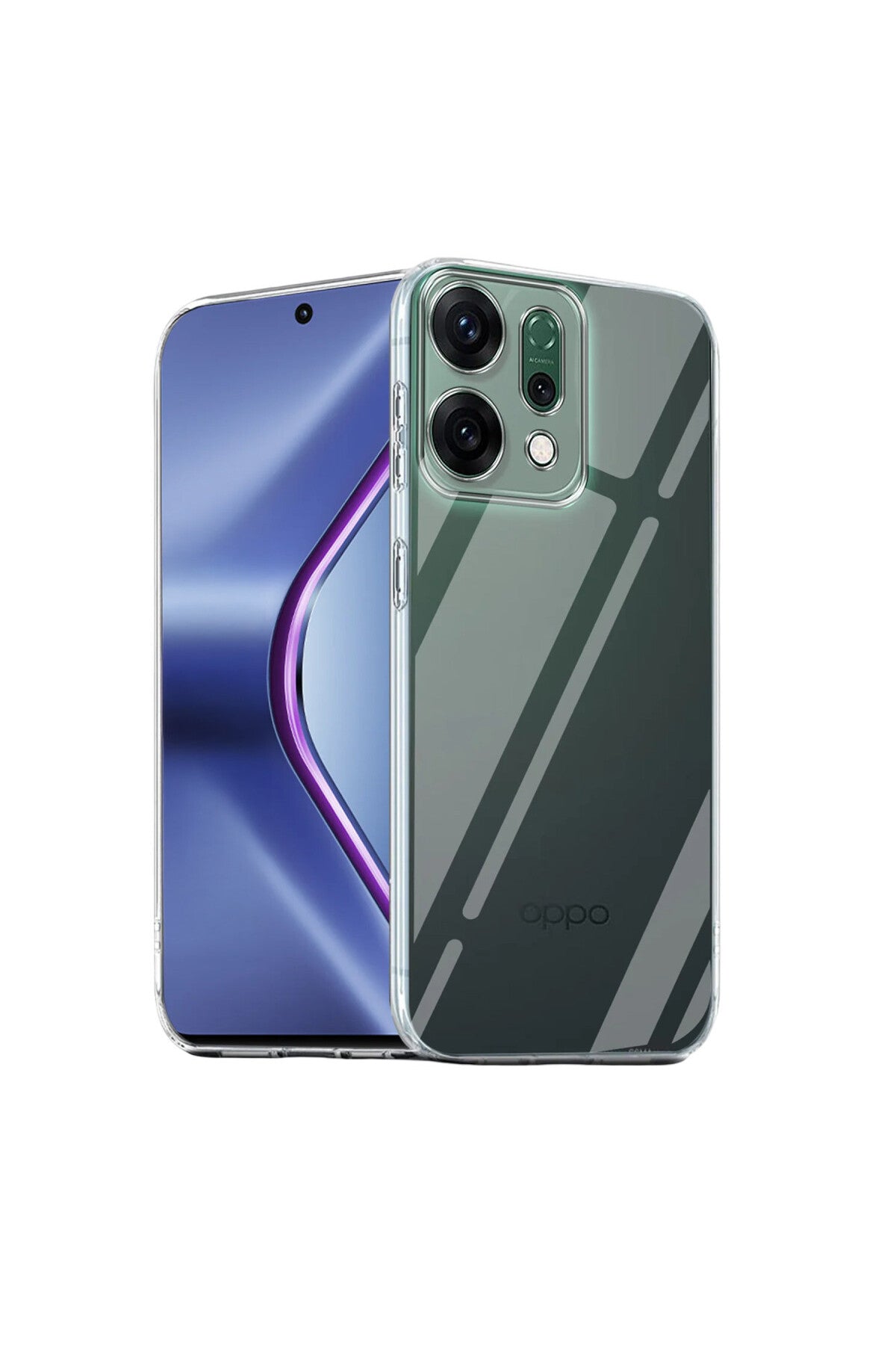Oppo Reno 14 Uyumlu Kılıf Lüx Şeffaf Silikon - Şeffaf