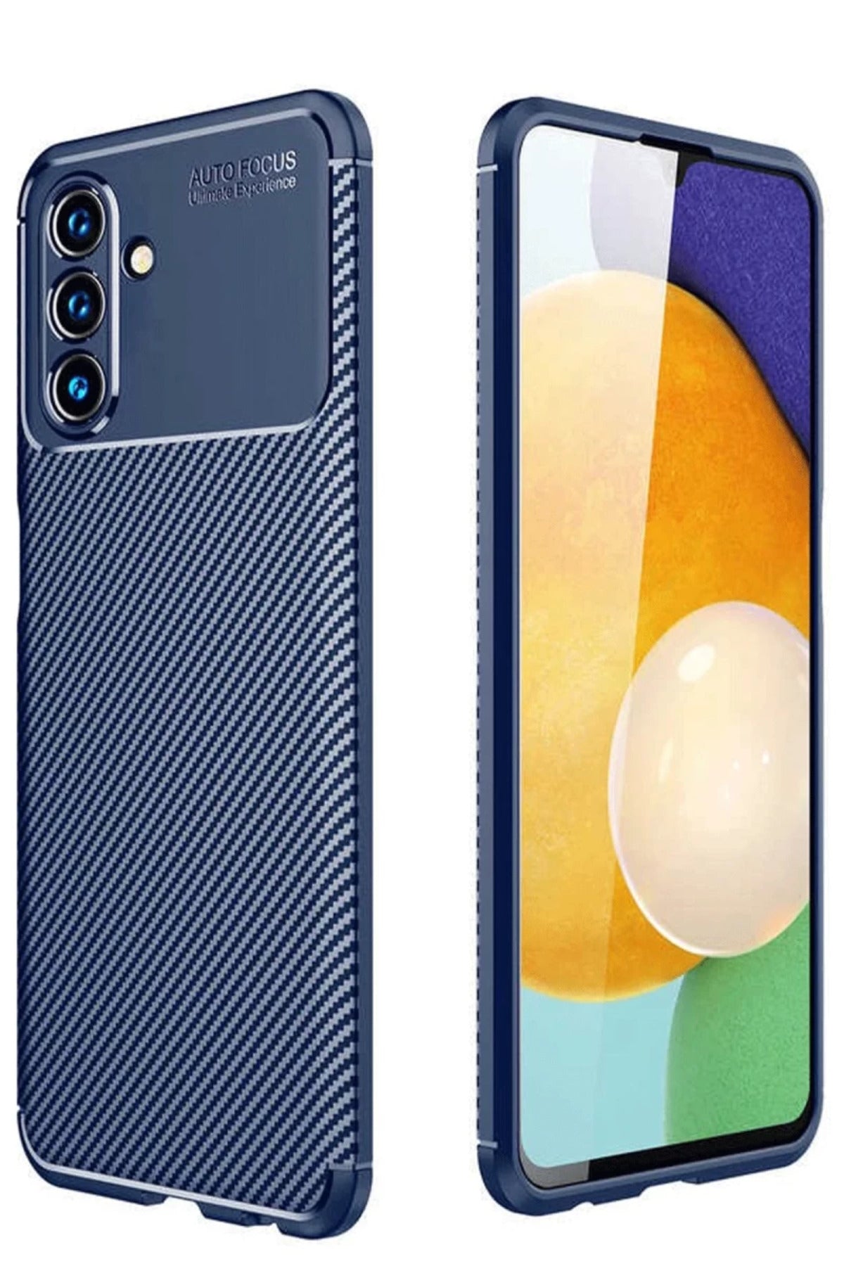 Samsung Galaxy A26 Uyumlu Kılıf Auto Focus Karbon Kapak - Lacivert