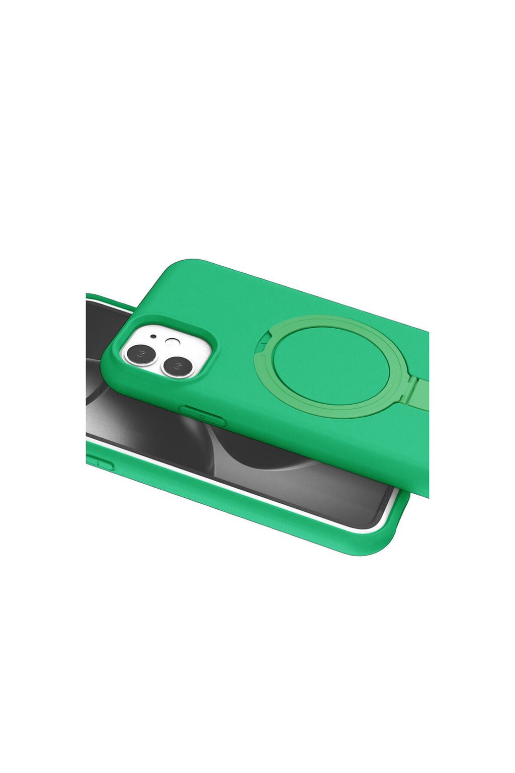 Apple iPhone 11 Uyumlu Regal Magsafe Standlı Kapak - Yeşil