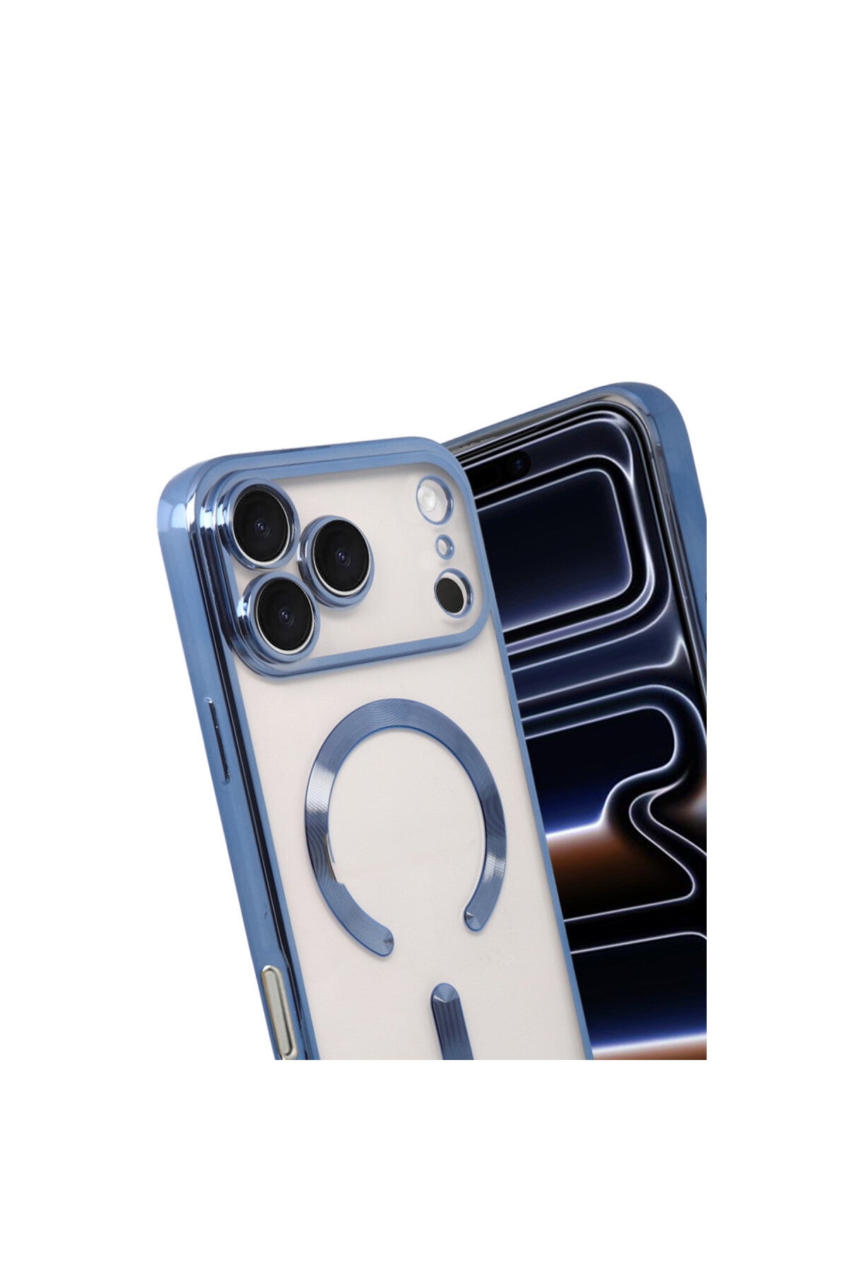 Apple iPhone 17 Pro Uyumlu Kross Magneticsafe Kapak - Sierra Blue