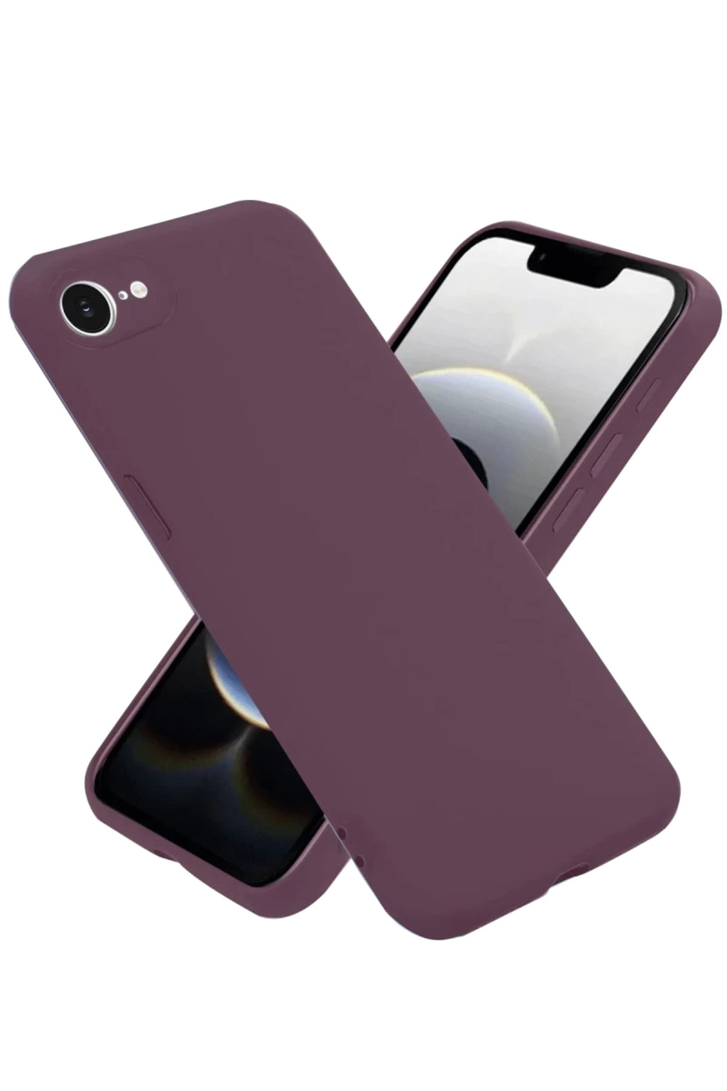 Apple iPhone 16E Uyumlu Kılıf First Silikon - Mürdüm
