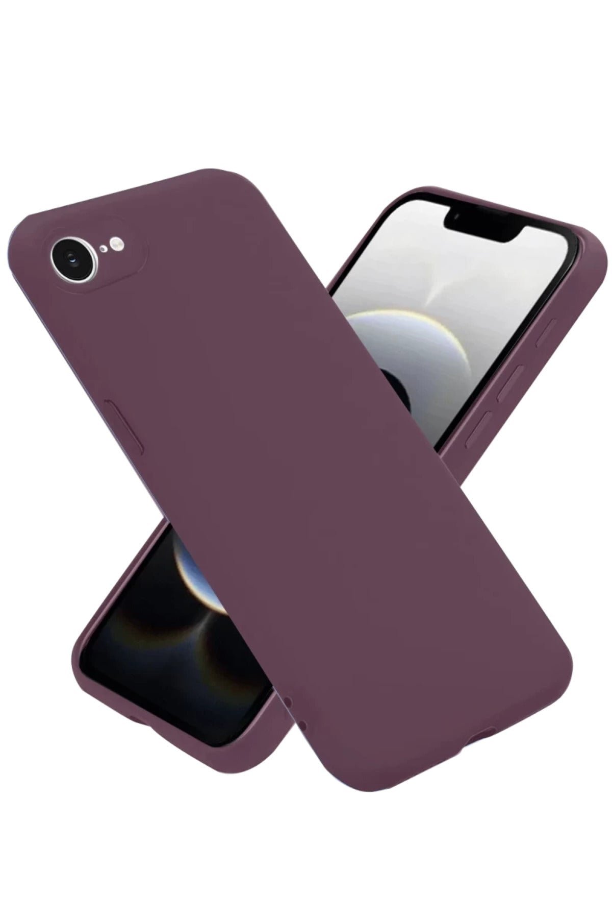 Apple iPhone 16E Uyumlu Kılıf First Silikon - Mürdüm