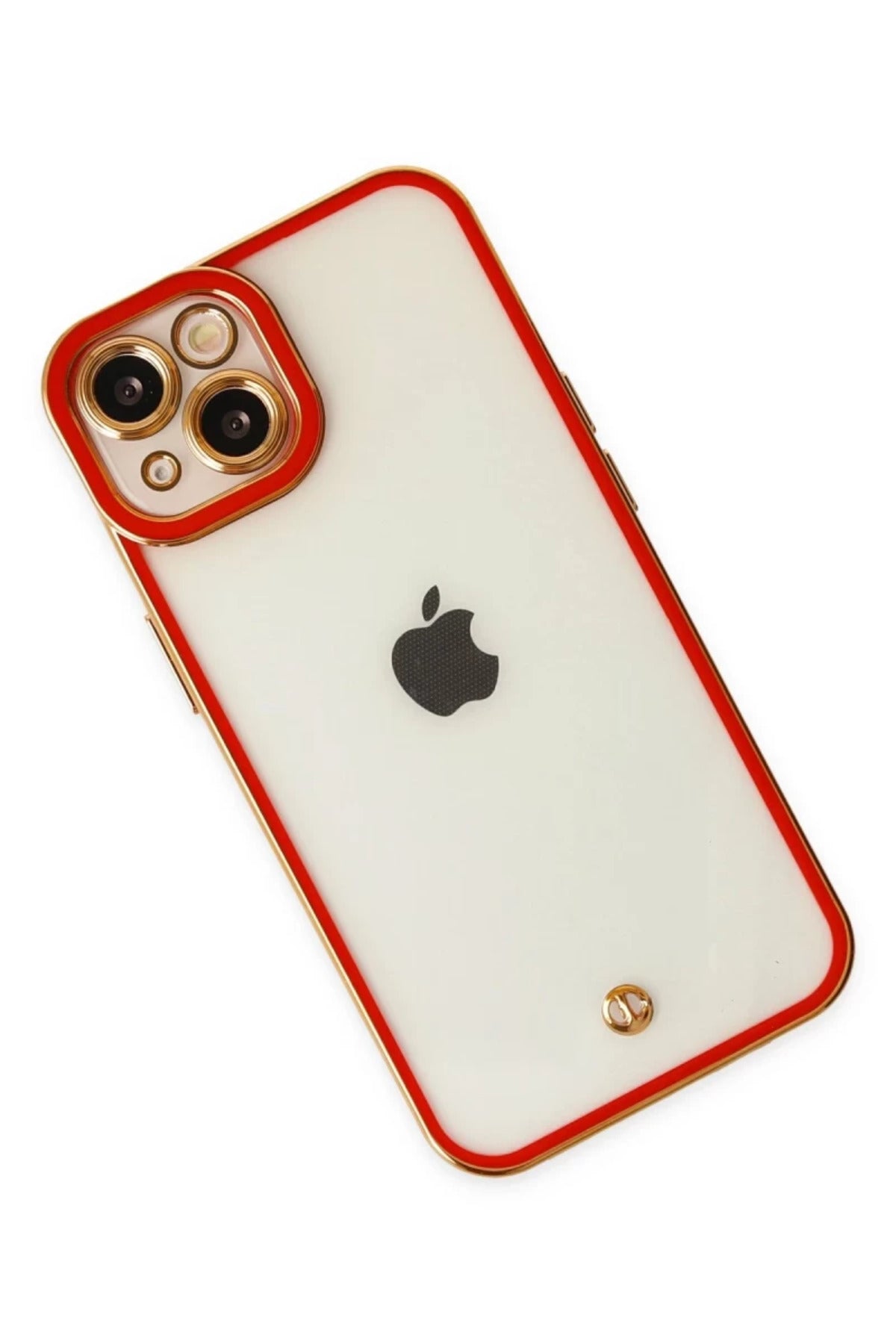 Apple iPhone 14 Plus Uyumlu Kılıf Liva Lens Silikon - Kırmızı