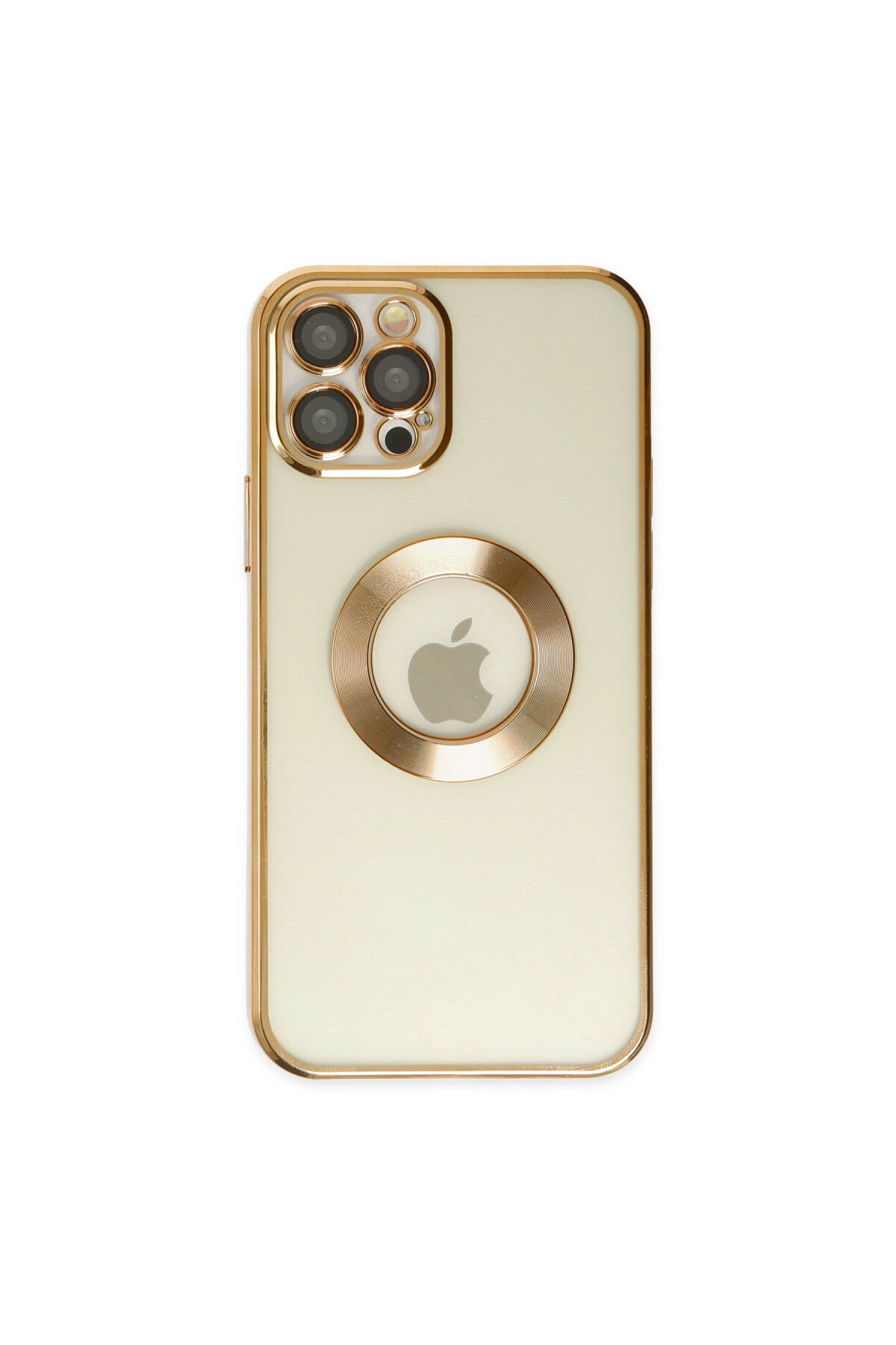 Apple iPhone 12 Pro Uyumlu Kılıf Slot Silikon - Gold