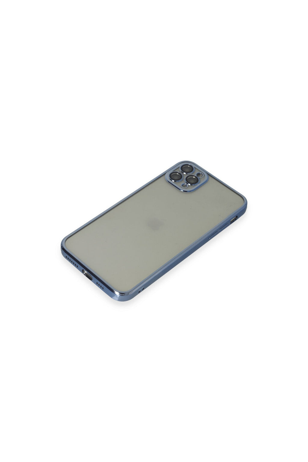 Apple iPhone 11 Pro Max Uyumlu Kılıf Lensli Silikon - Açık Mavi