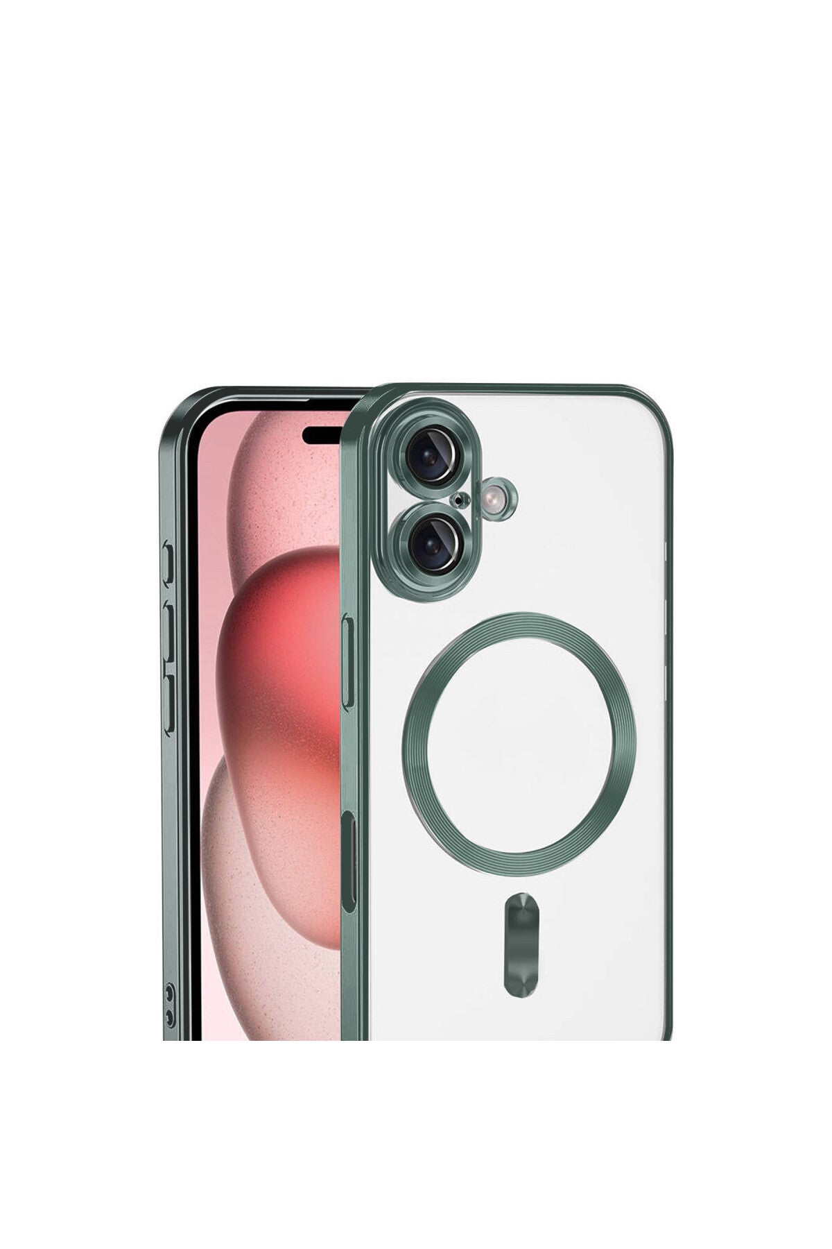 Apple iPhone 17 Uyumlu Kross Magneticsafe Kapak - Koyu Yeşil