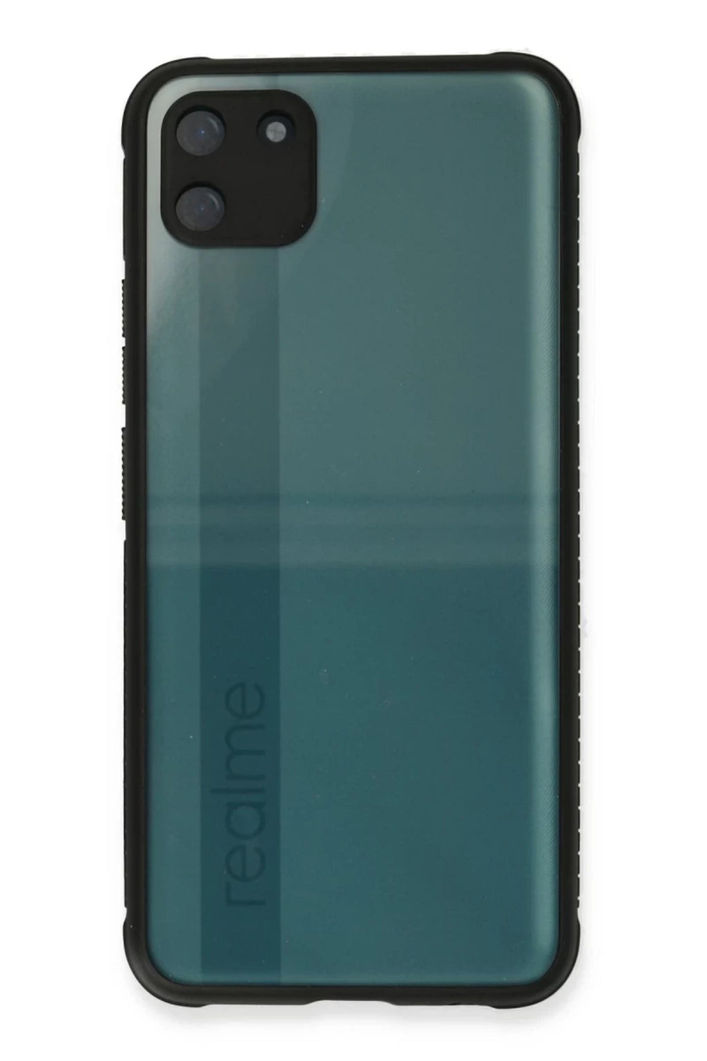 Realme C11 Uyumlu Kılıf Miami Şeffaf Silikon - Siyah