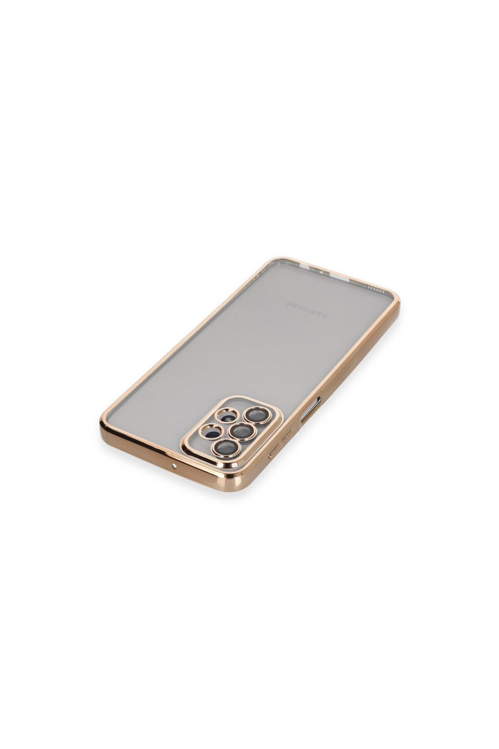 Samsung Galaxy A23 4G Uyumlu Kılıf Lensli Silikon - Gold