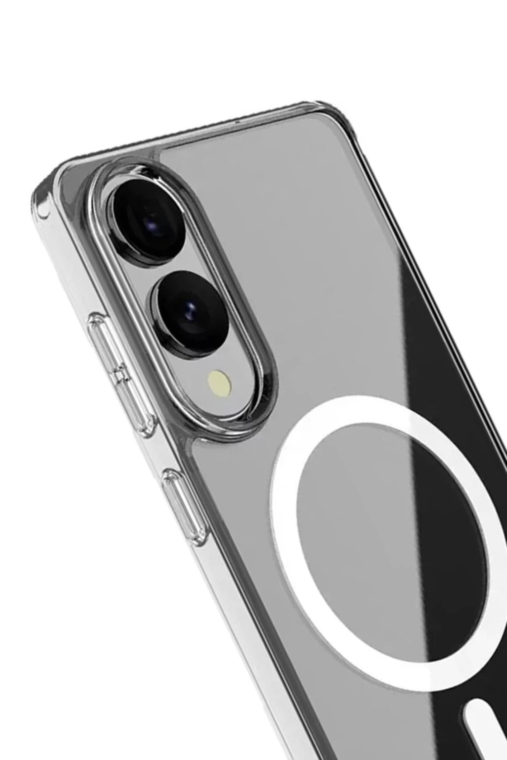 Samsung Galaxy S25 Uyumlu Edge Kılıf Magneticsafe Şeffaf Silikon - Şeffaf