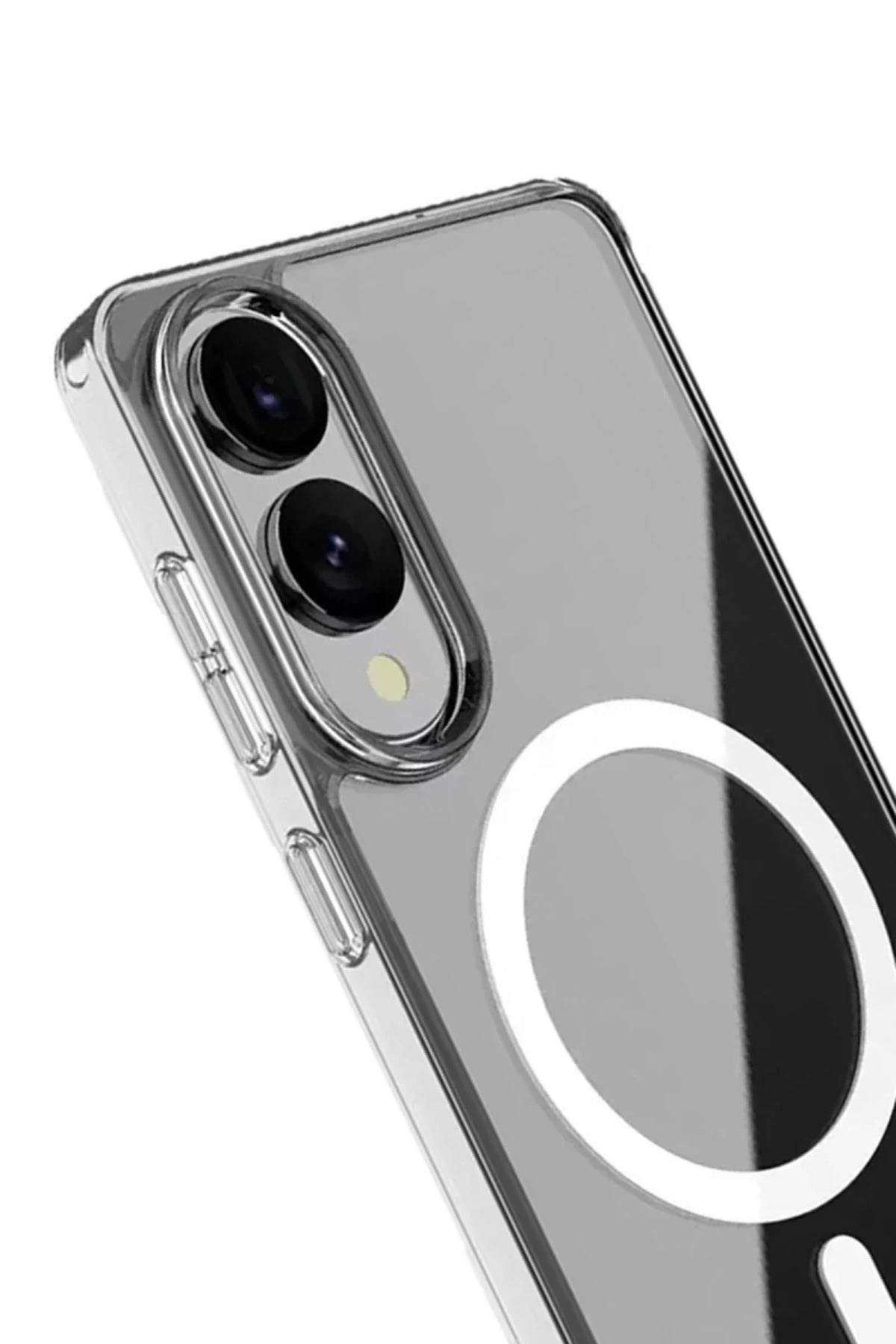 Samsung Galaxy S25 Uyumlu Edge Kılıf Magneticsafe Şeffaf Silikon - Şeffaf