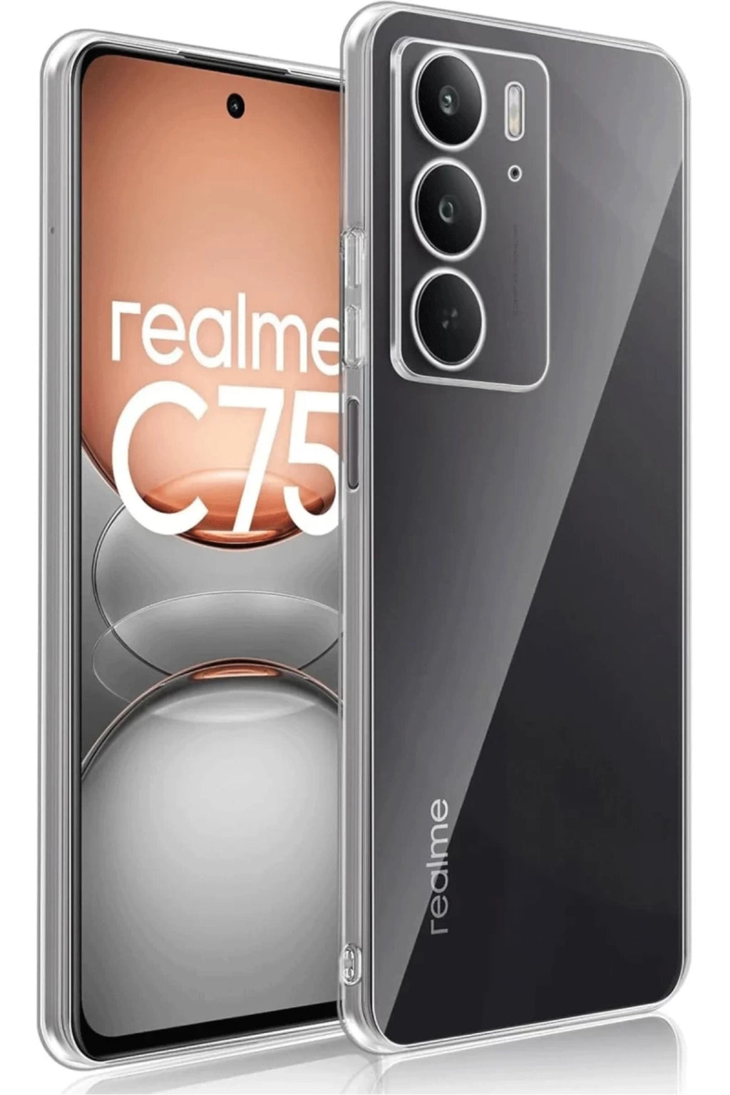 Realme C75 Uyumlu Kılıf Lüx Şeffaf Silikon