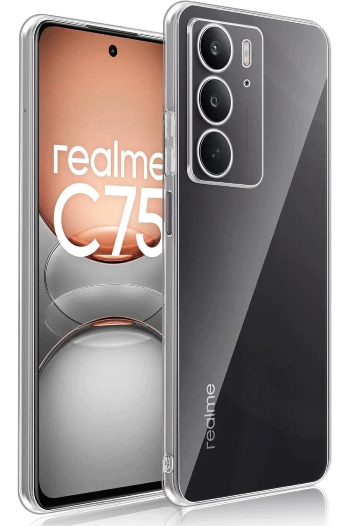 Realme C75 Uyumlu Kılıf Lüx Şeffaf Silikon