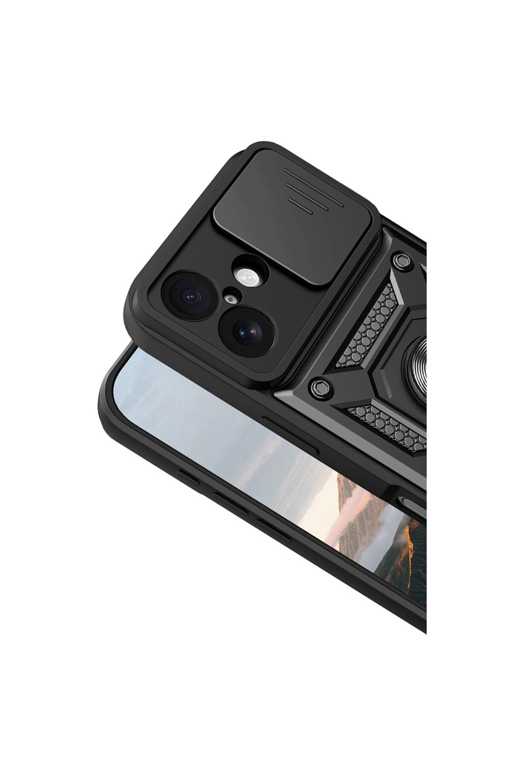 Apple iPhone 17 Uyumlu Pars Lens Yüzüklü Silikon - Siyah