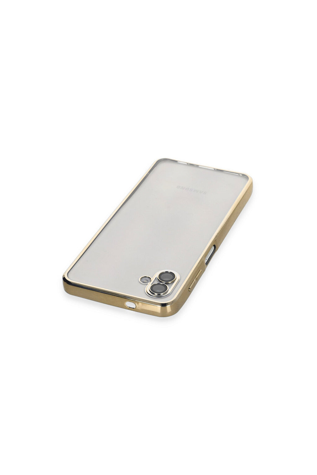 Samsung Galaxy A04 Uyumlu Kılıf Lensli Silikon - Gold