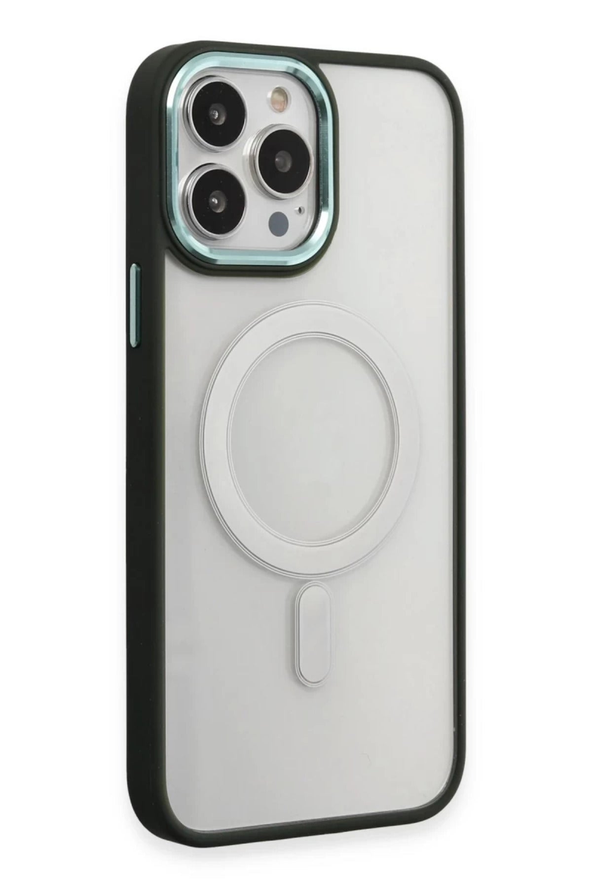 Apple iPhone 15 Pro Uyumlu Kılıf Room Magneticsafe Silikon - Köknar Yeşili