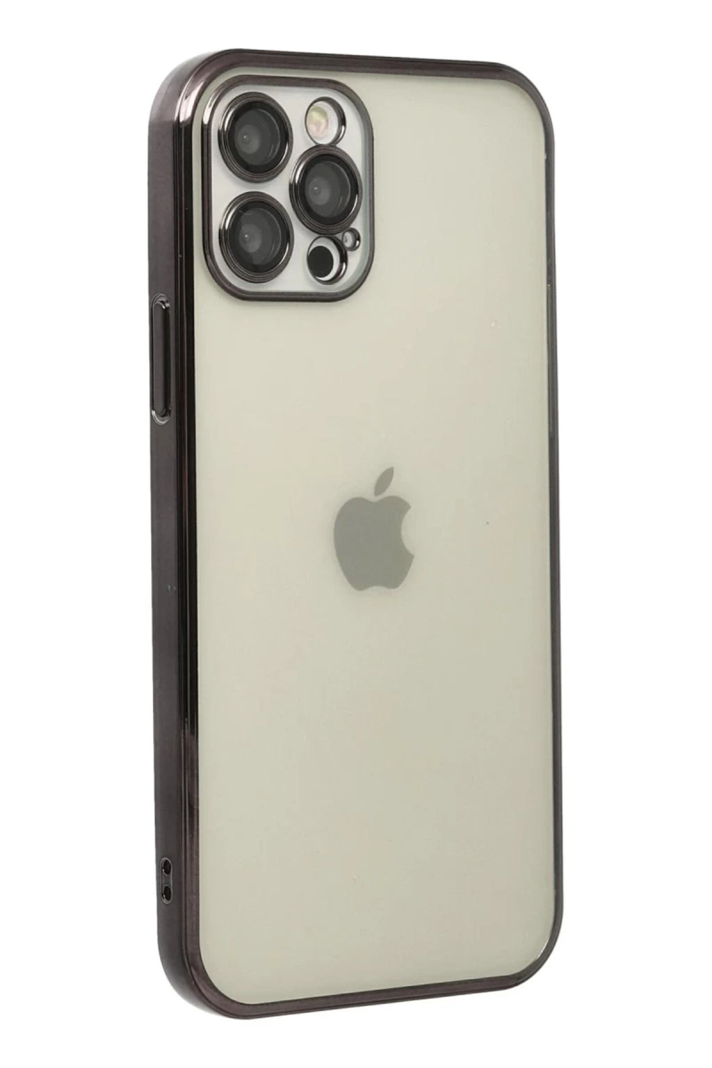 Apple iPhone 12 Pro Uyumlu Kılıf Lensli Silikon - Siyah