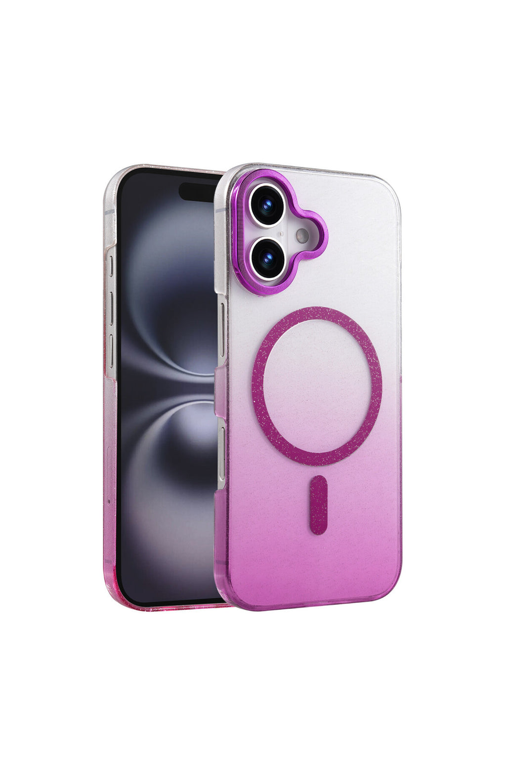 Apple iPhone 16 Plus Uyumlu Glossy Magsafe Kapak - Mor