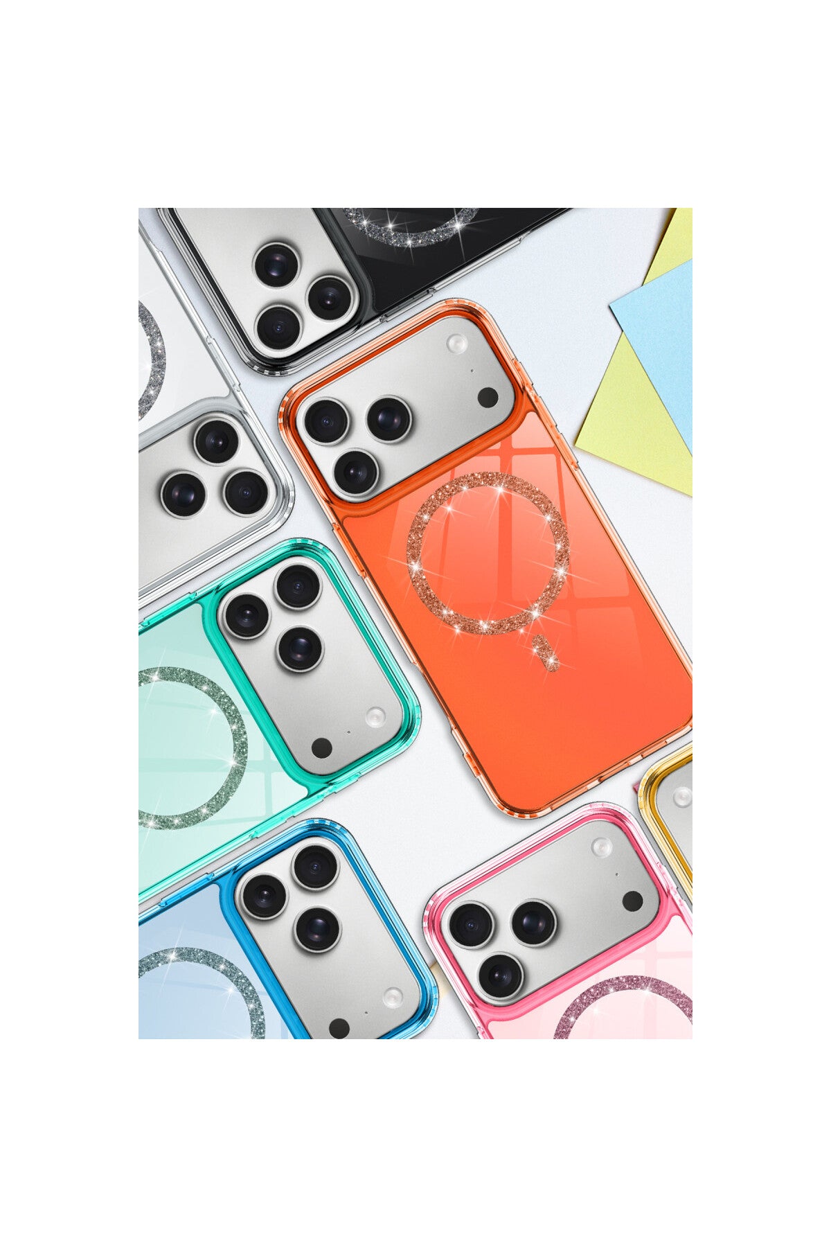Apple iPhone 17 Pro Uyumlu Live Diamond Magsafe Kapak - Mavi