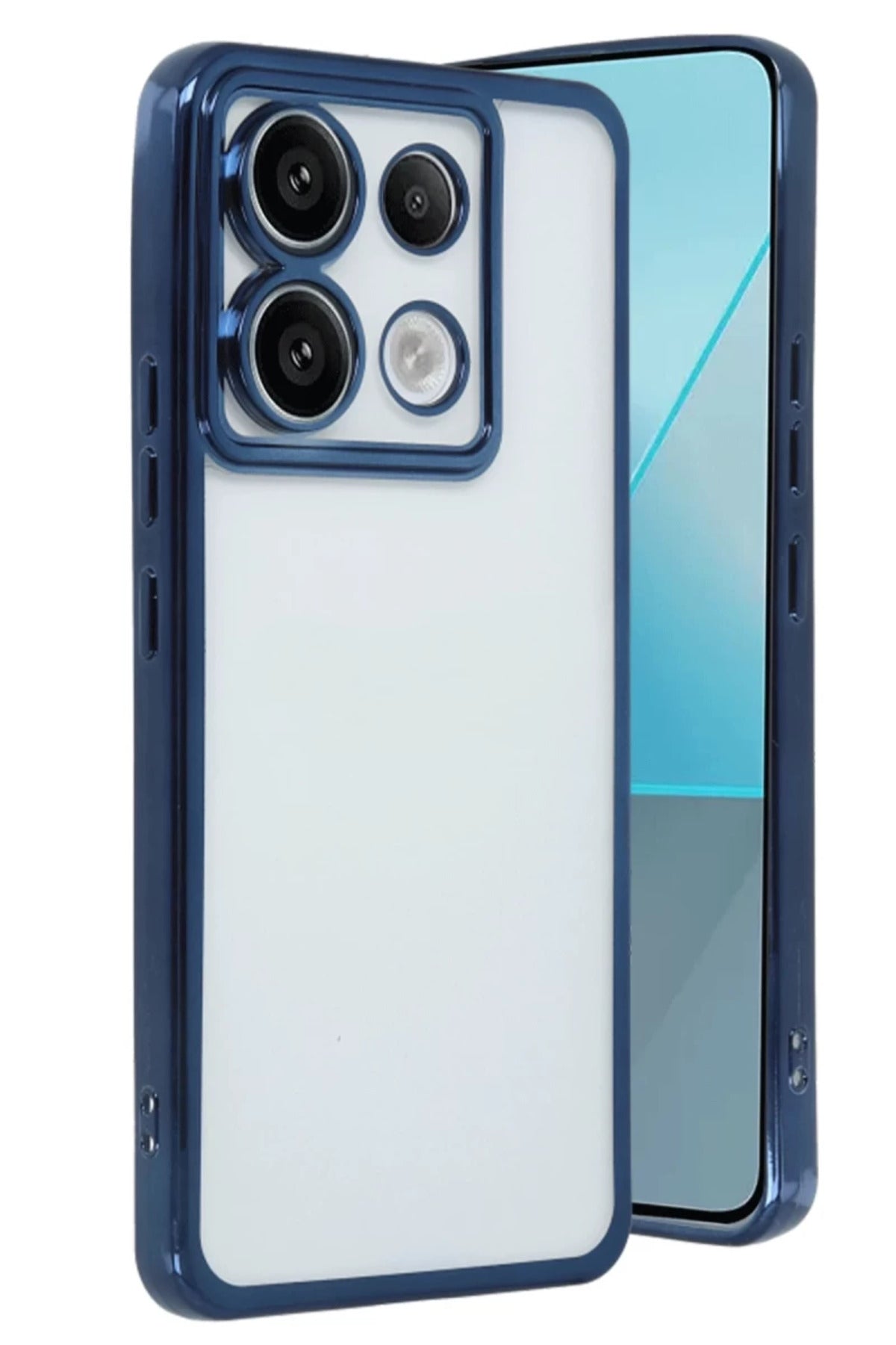 Xiaomi Redmi Note 13 Pro 5G Uyumlu Kılıf Lensli Silikon - Sierra Blue