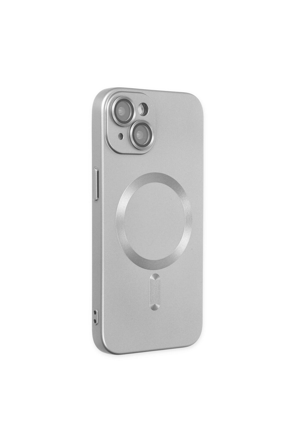 Apple iPhone 14 Plus Uyumlu Kılıf Moshi Lens Magneticsafe Silikon - Gümüş