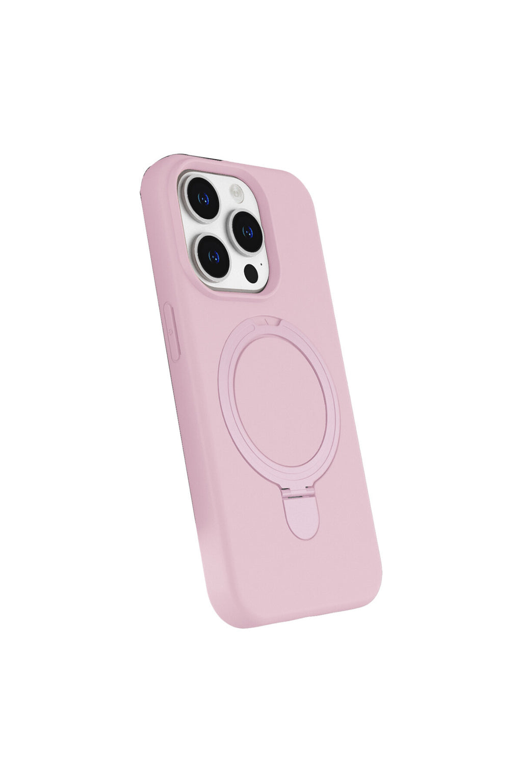 Apple iPhone 15 Pro Max Uyumlu Regal Magsafe Standlı Kapak - Açık Pembe