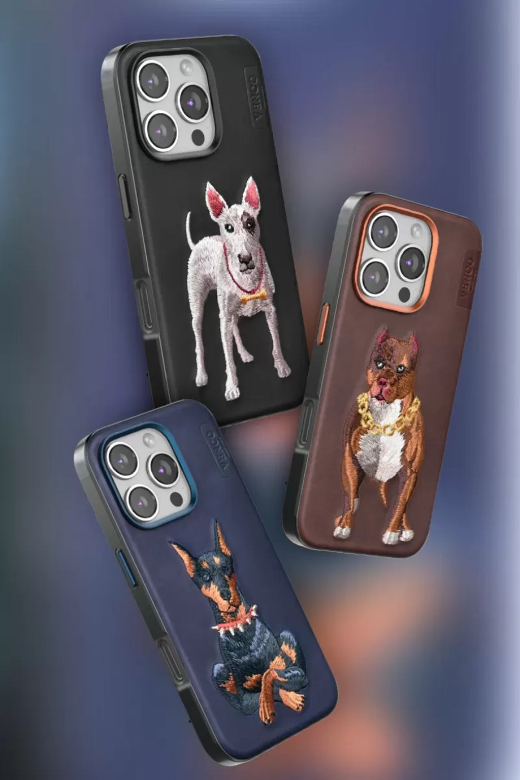 Venco Apple iPhone 16 Uyumlu Perma Desenli Kapak - Siyah