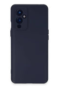 One Plus 9 Kılıf Nano içi Kadife Silikon - Lacivert