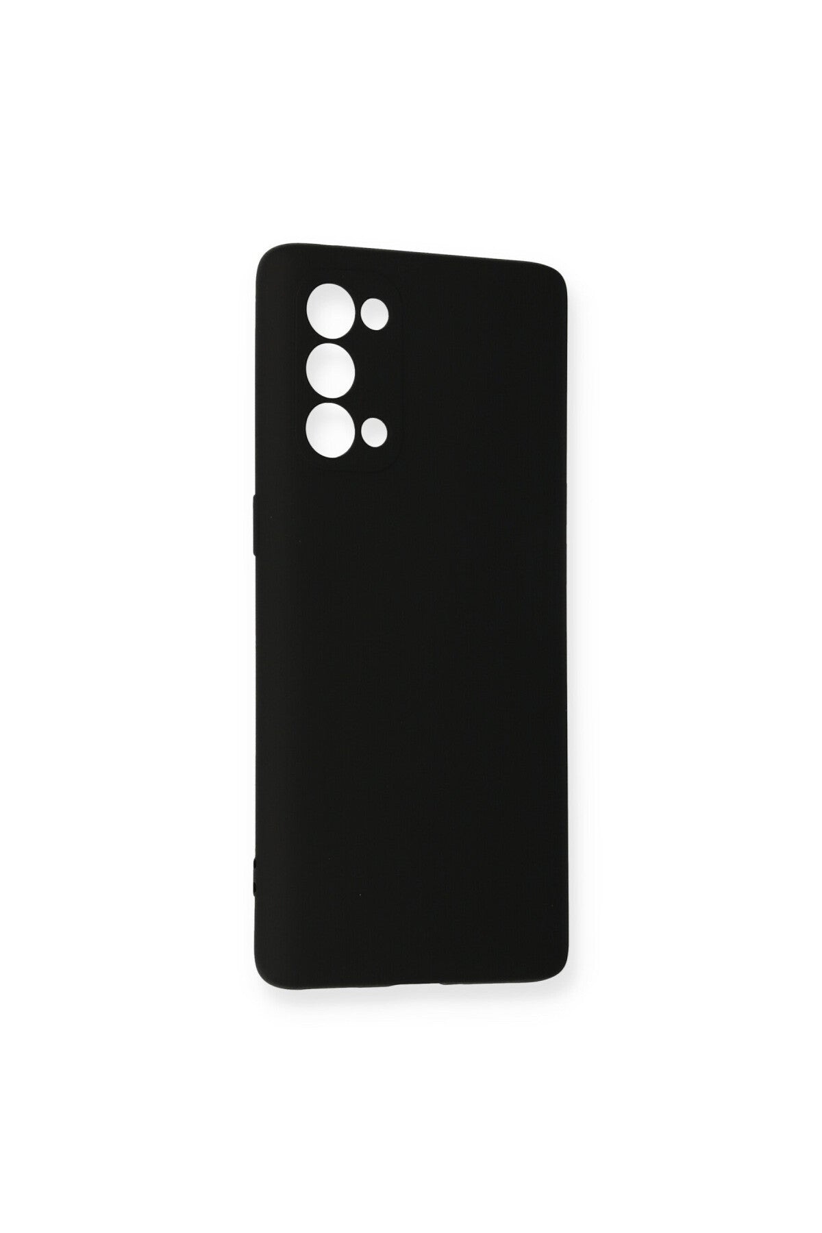 Oppo Reno 5 Uyumlu Kılıf Nano içi Kadife Silikon - Siyah