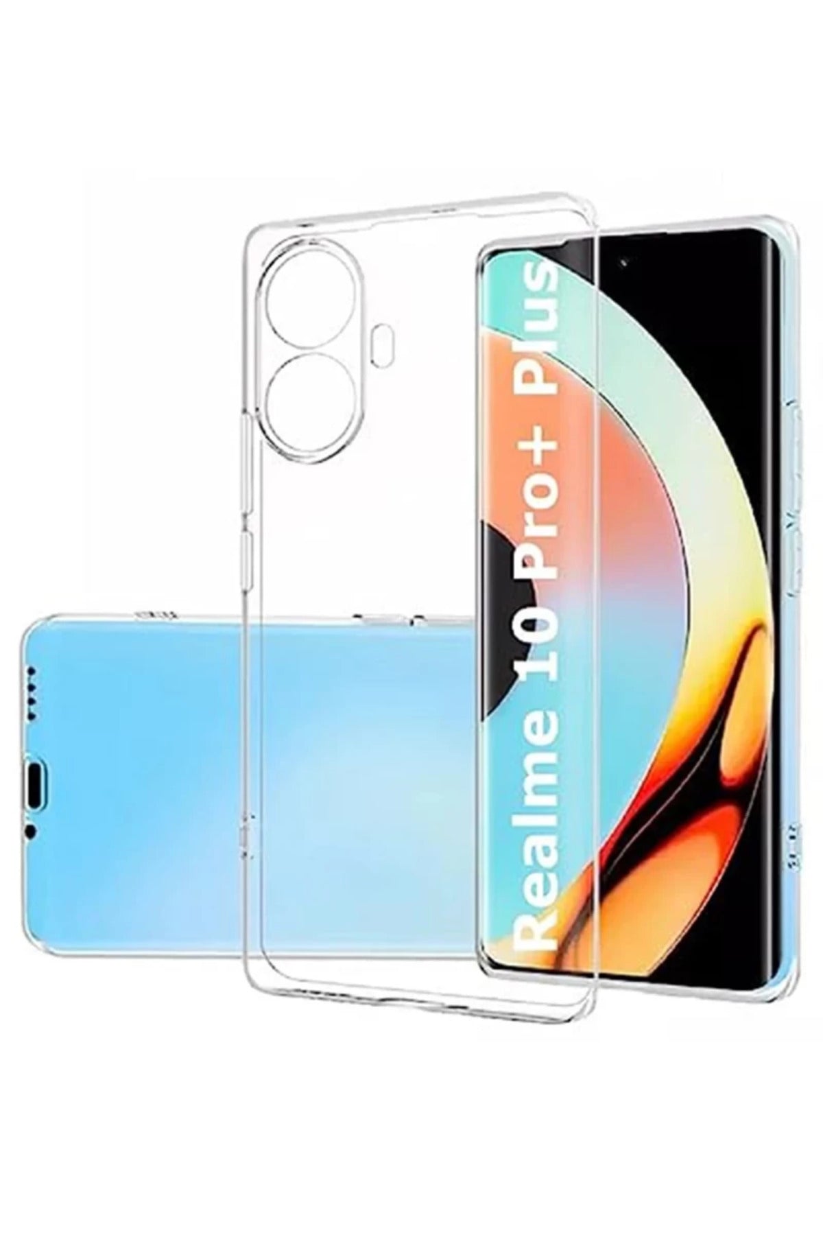 Realme 10 Pro Plus 5G Uyumlu Kılıf Lüx Şeffaf Silikon