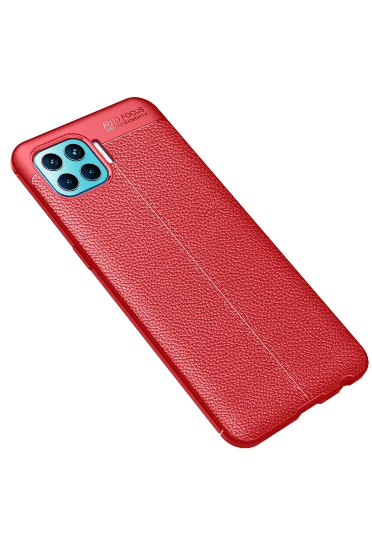 Oppo Reno 4 Lite Uyumlu Kılıf Auto Focus Kapak - Kırmızı