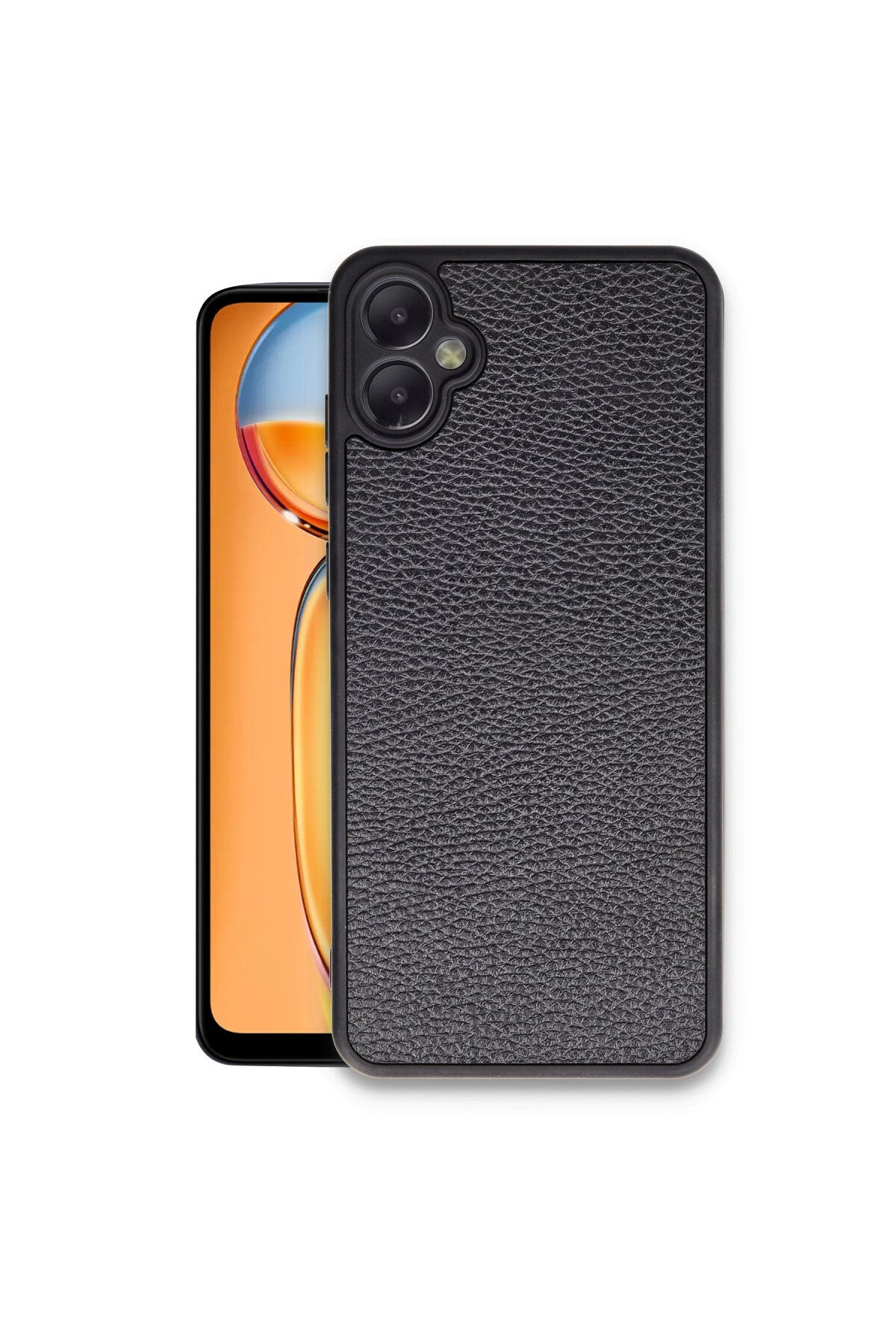 Samsung Galaxy A05 Uyumlu Kılıf Aras Deri Kapak - Siyah
