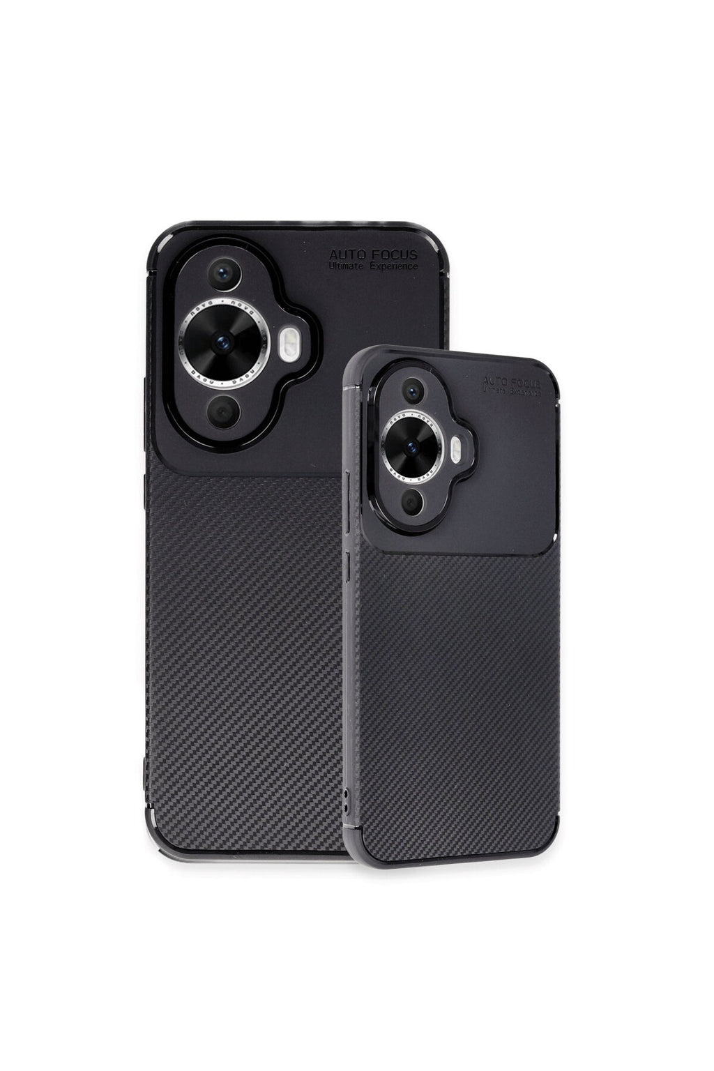 Huawei Nova 12S Uyumlu Kılıf Auto Focus Karbon Kapak - Siyah