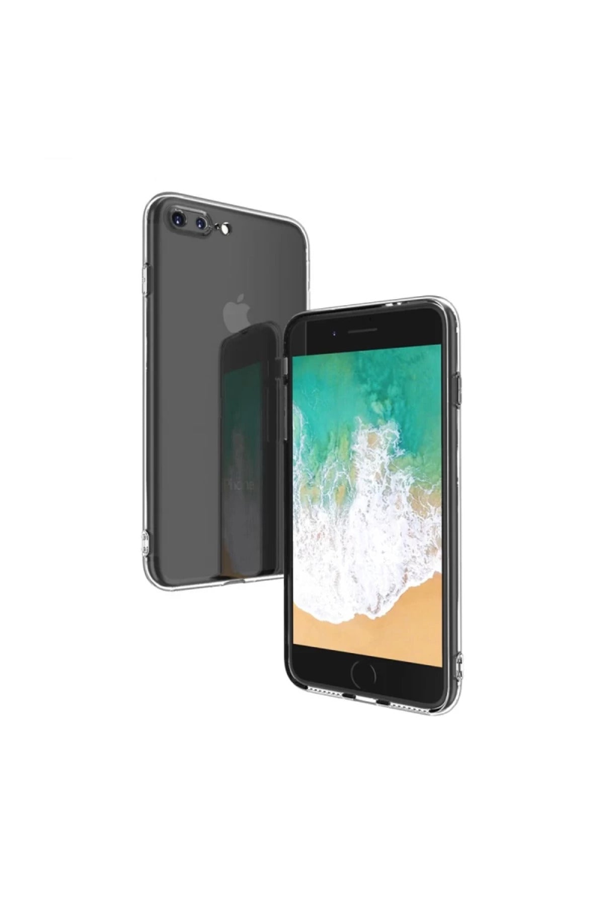 Apple iPhone 8 Plus Uyumlu Kılıf Deluxe 2mm Şeffaf Silikon