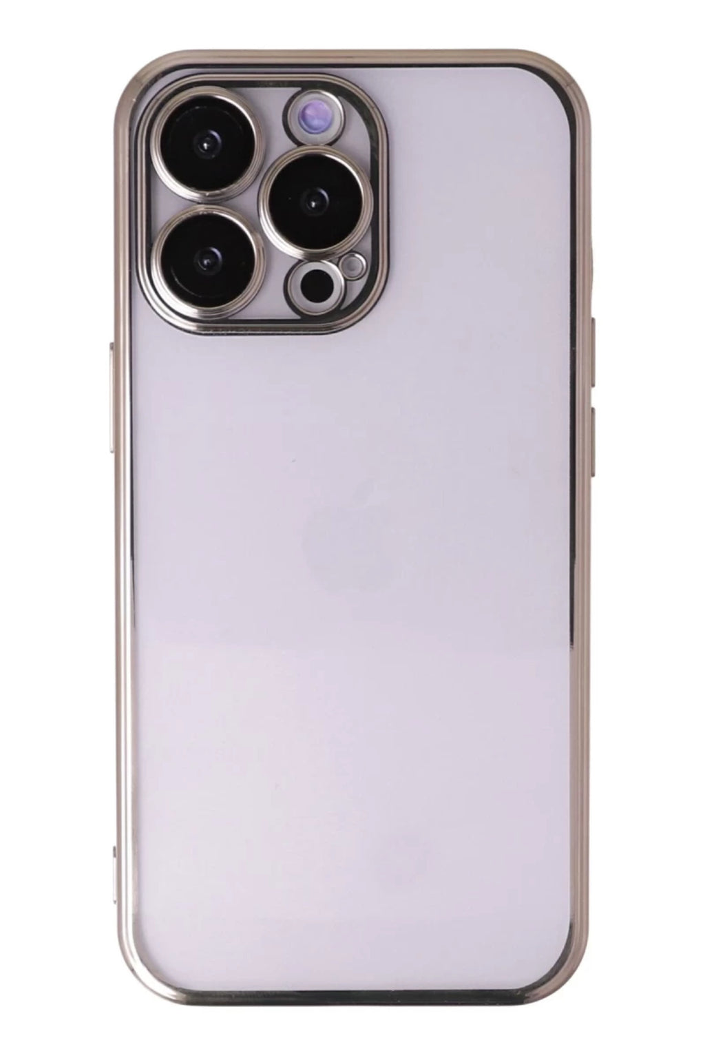 Apple iPhone 14 Pro Uyumlu Kılıf Lensli Silikon - Gold