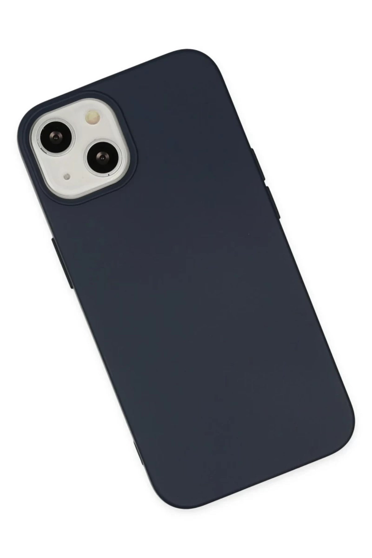 Apple iPhone 14 Uyumlu Kılıf Nano içi Kadife Silikon - Lacivert