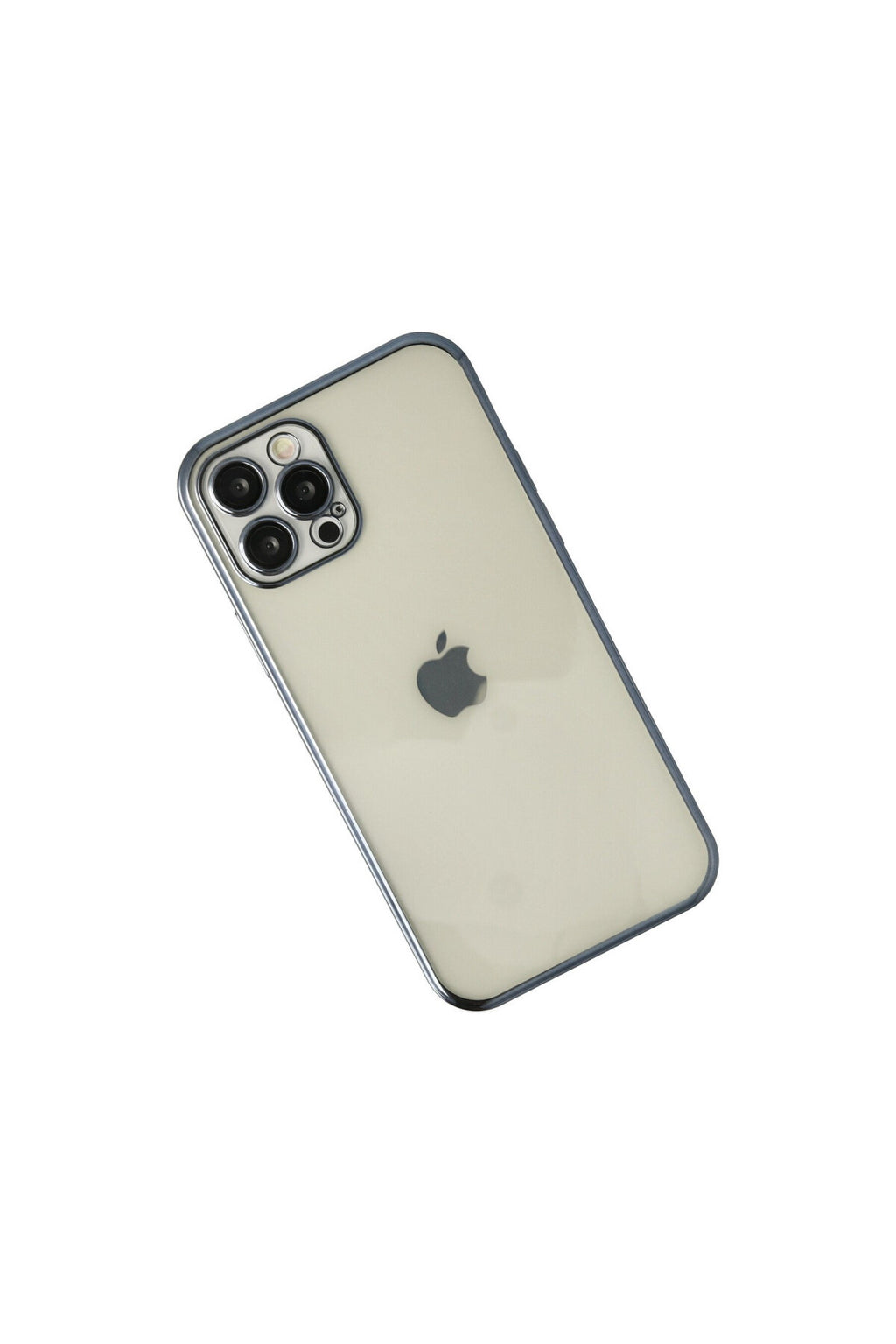 Apple iPhone 12 Pro Uyumlu Kılıf Lensli Silikon - Lacivert