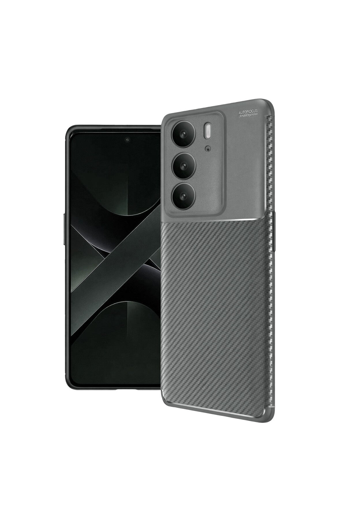 Realme C75 4G Uyumlu Auto Focus Karbon Kapak - Gri