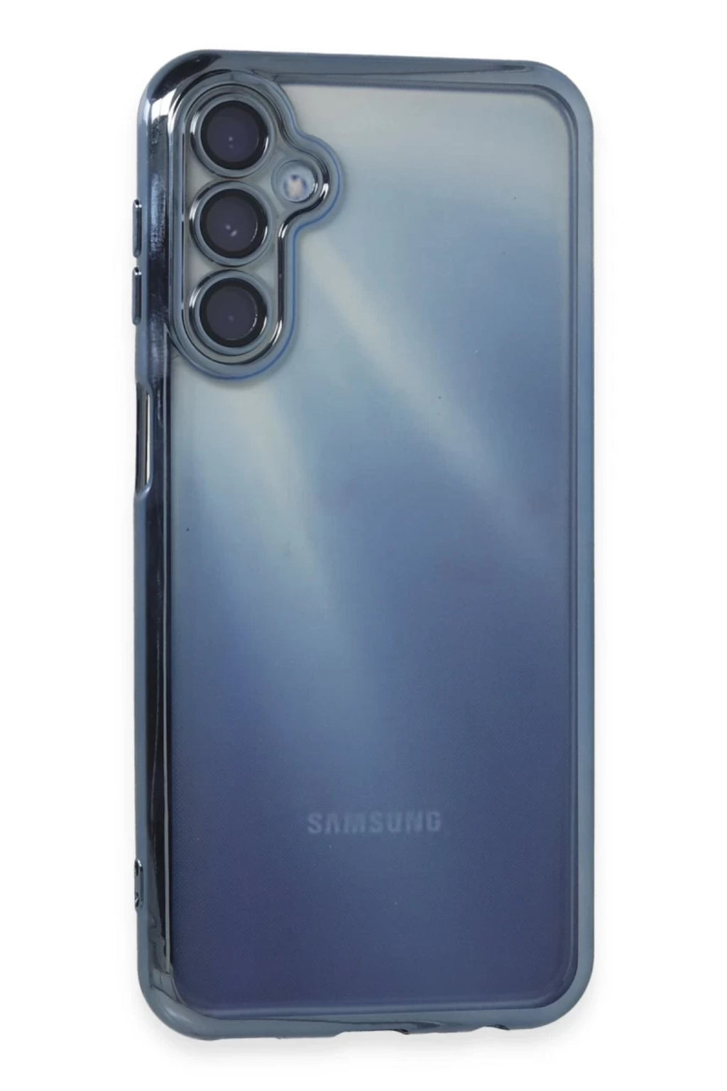 Samsung Galaxy A25 5G Uyumlu Kılıf Lensli Silikon - Açık Mavi