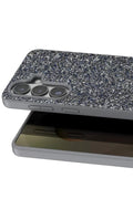 Onegif Samsung Galaxy S26 Plus Uyumlu Bright Simli Kapak - Gümüş