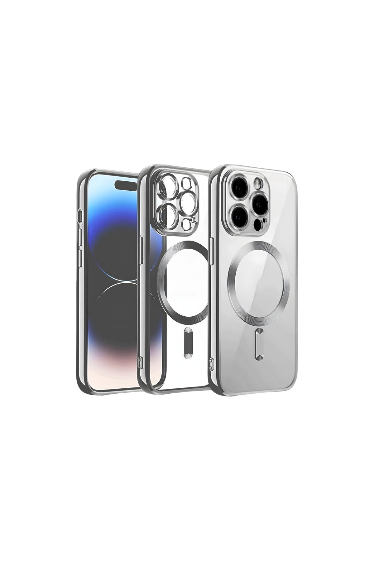 Apple iPhone 12 Pro Uyumlu Kılıf Kross Magneticsafe Kapak - Titan Gri
